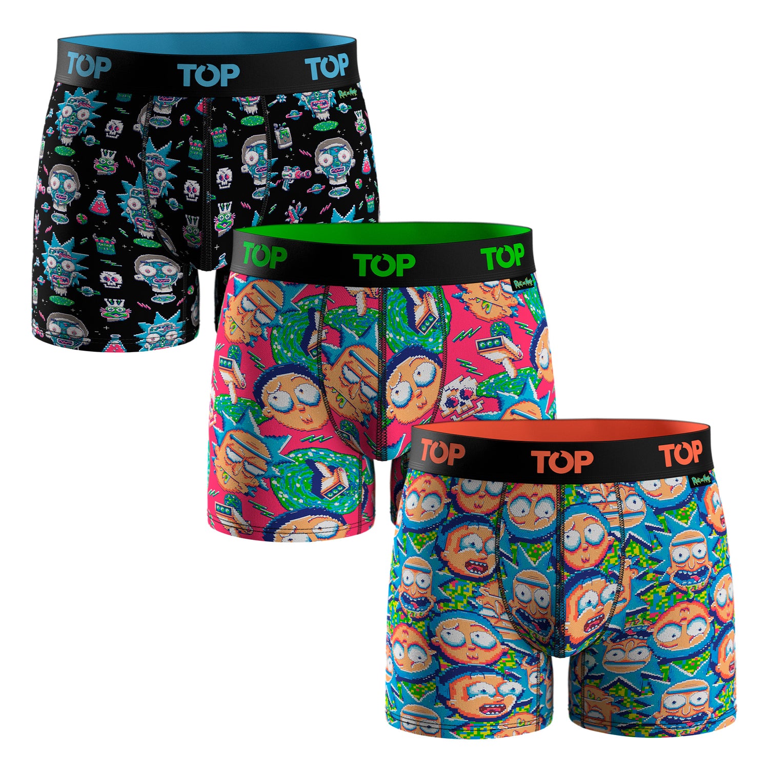 Bóxer Medio Algodón Pack 3 Rick and Morty C2