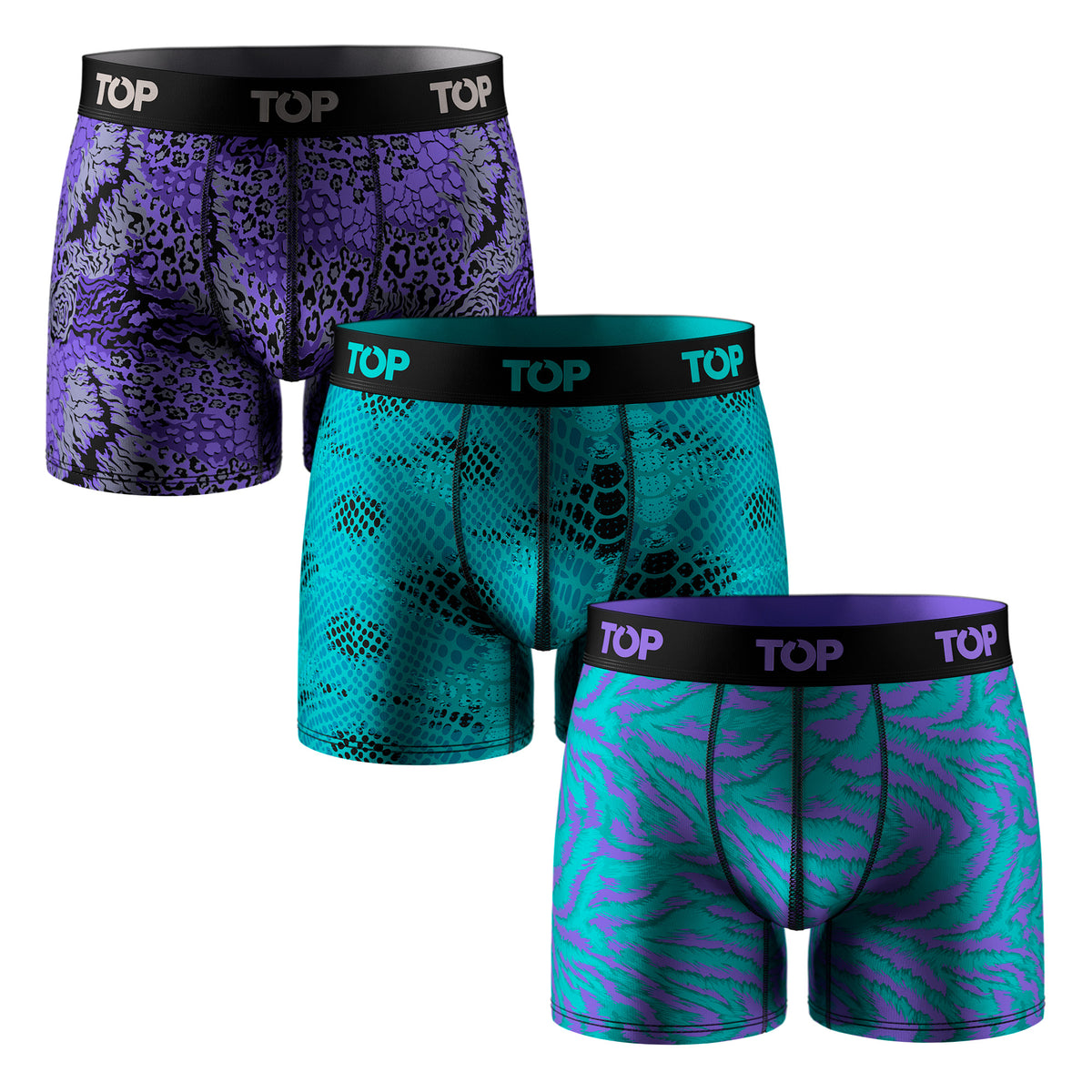 Bóxer Medio Microfibra Pack 3 Colección Skins C2