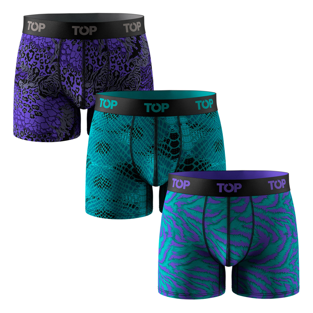 Bóxer Medio Algodón Pack 3 Colección Skins C2