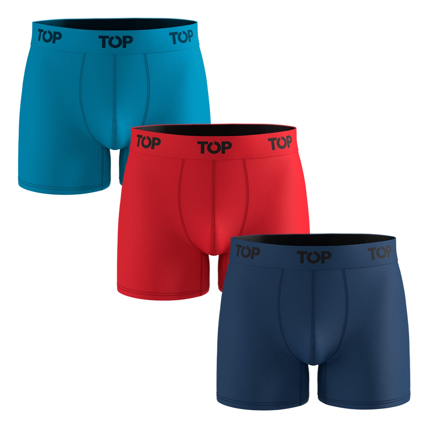 Boxer Medio Algodón Pack 3 PKC12
