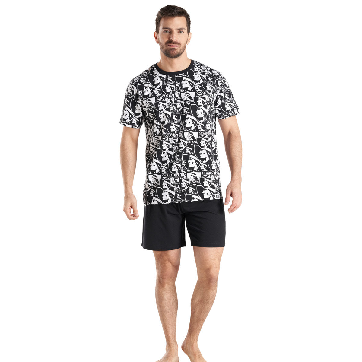Pijama Algodón Hombre Verano Colo Colo C1