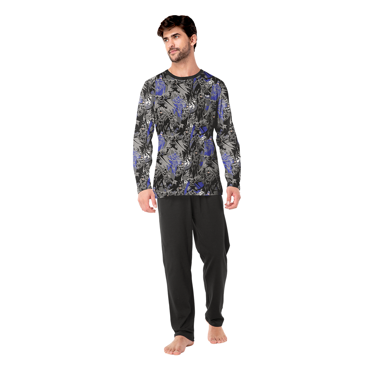 Hombre Pijama Invierno Top Underwear