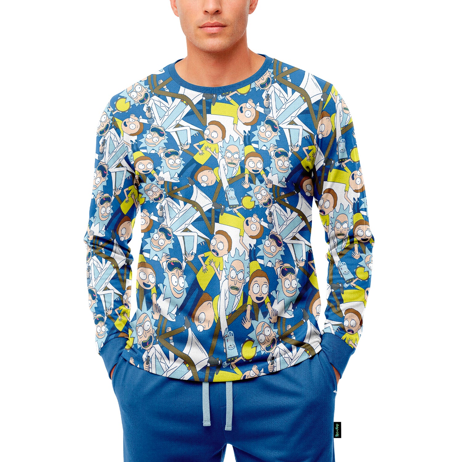 Pijama Hombre Invierno Algodón Rick and Morty C1