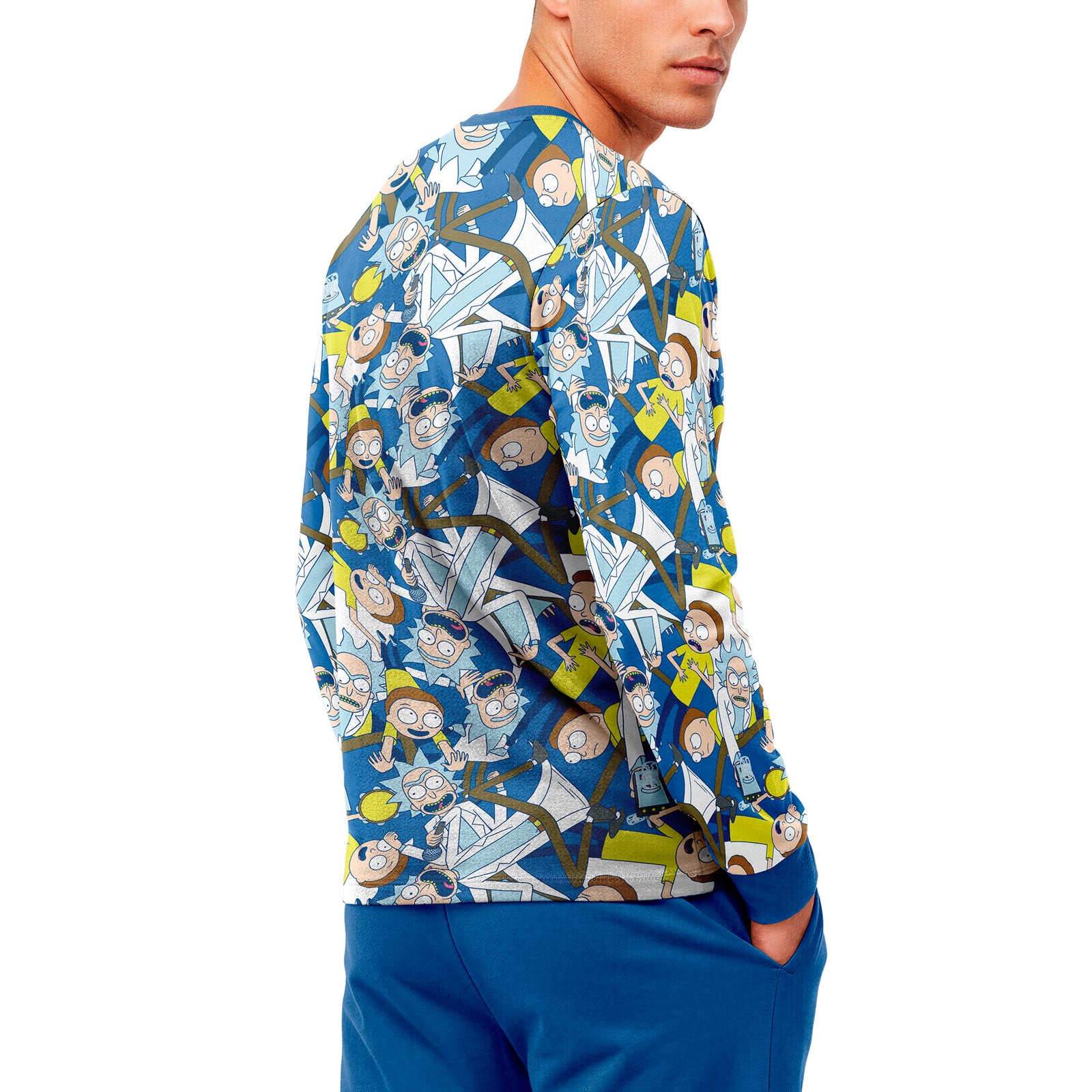 Pijama Hombre Invierno Algodón Rick and Morty C1