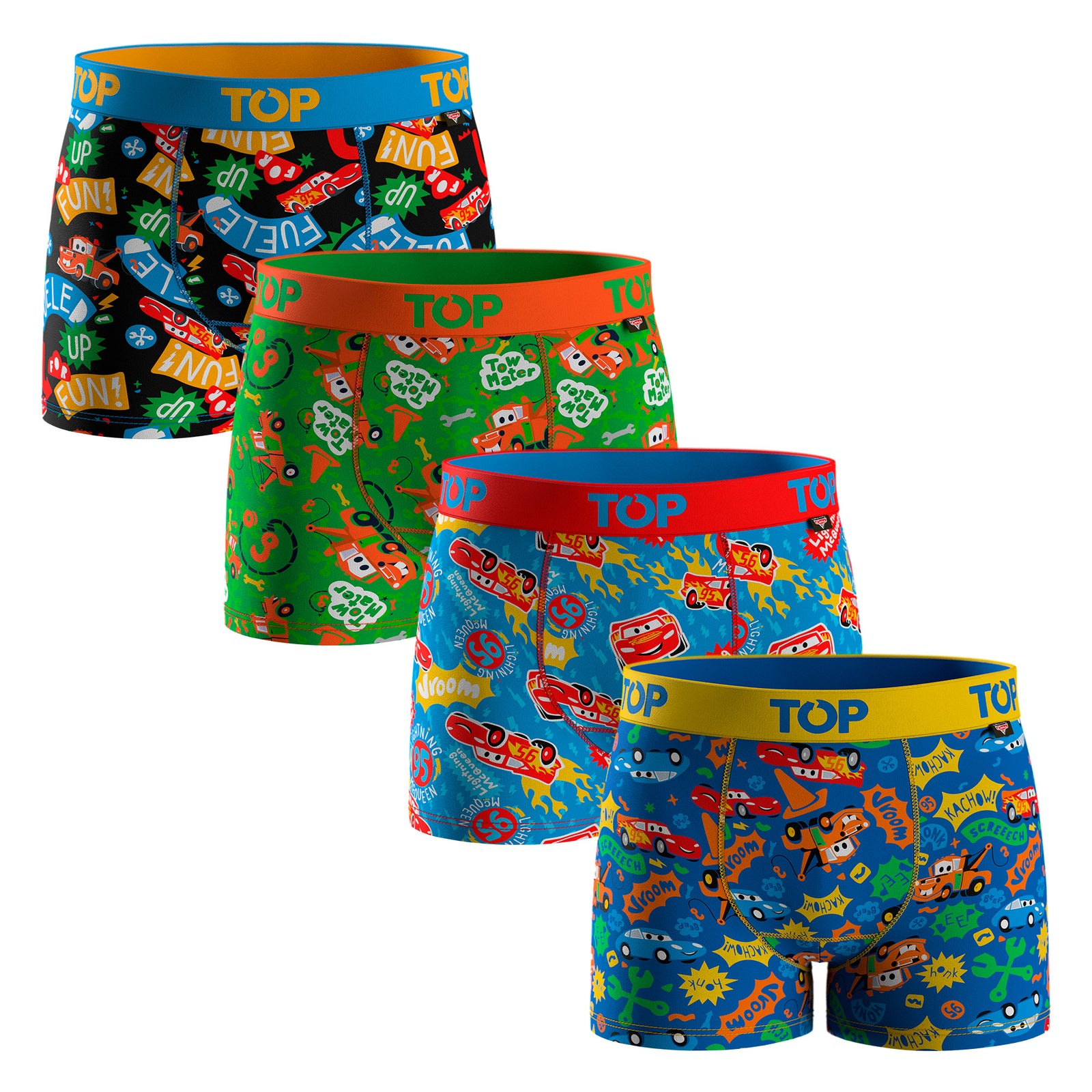 Bóxer Niño Algodón Pack 4 Cars C1