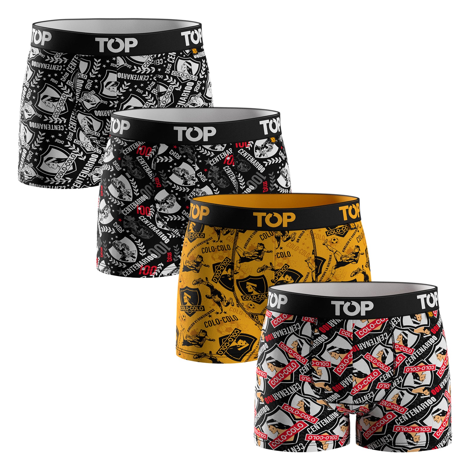 Bóxer Niño Algodón Colo-Colo Pack 4 C5