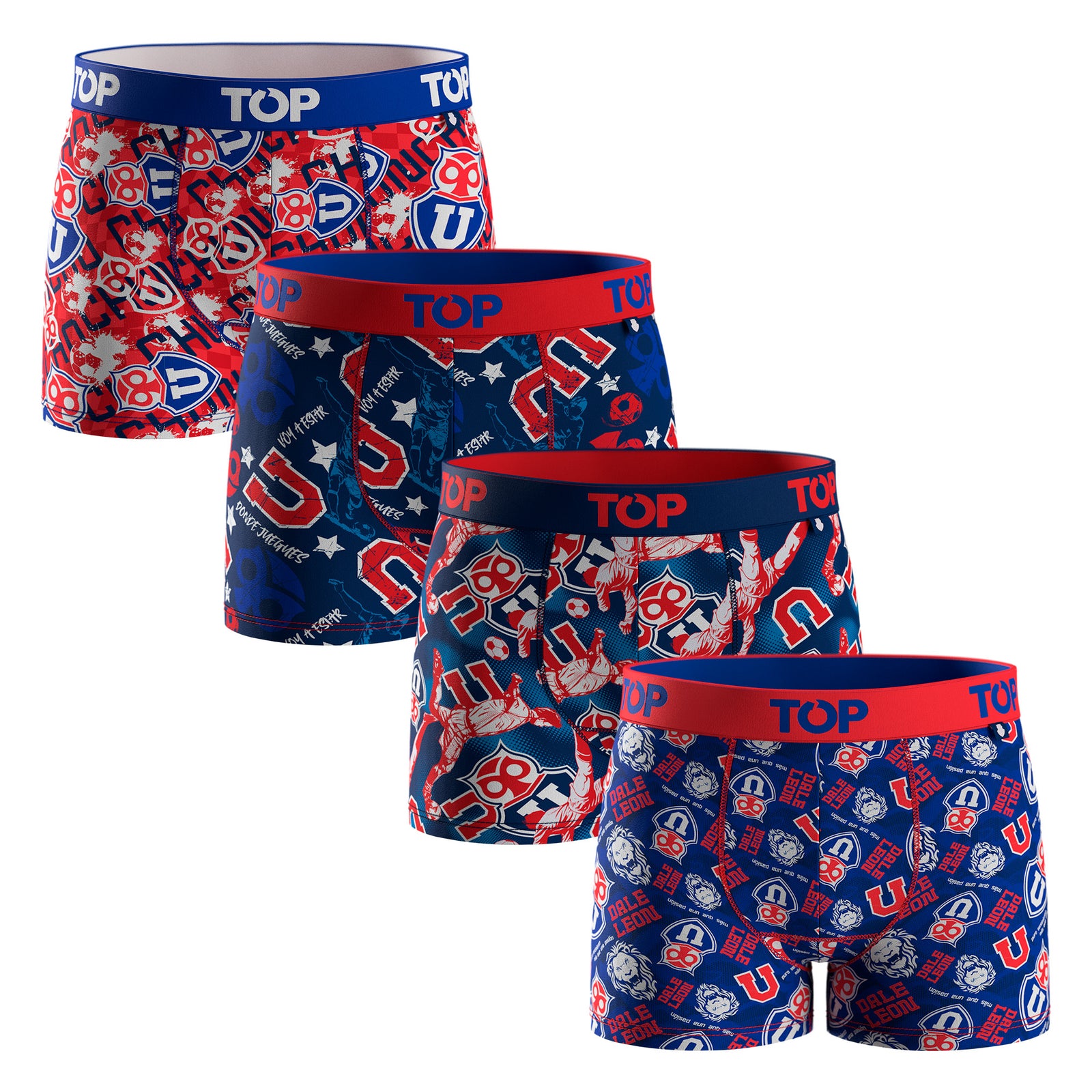 Bóxer Niño Algodón Universidad de Chile Pack 4 C5