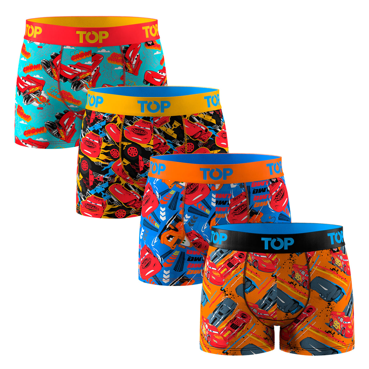 Bóxer Niño Algodón Pack 4 Cars C3
