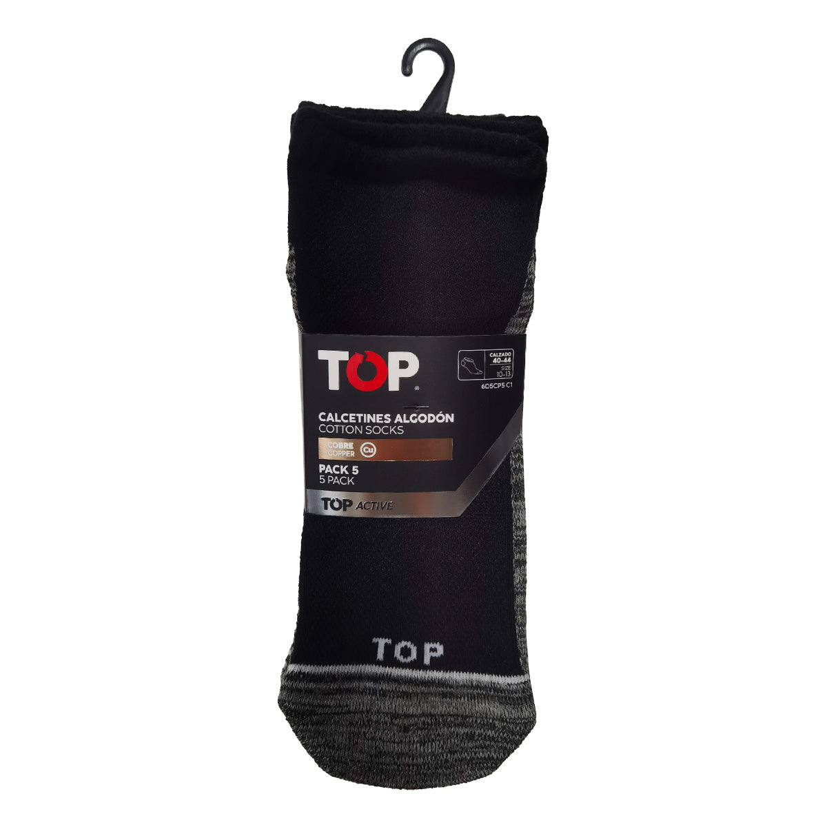 Calcetín Deportivo Tobillero Fibra de Cobre Pack 5 C1