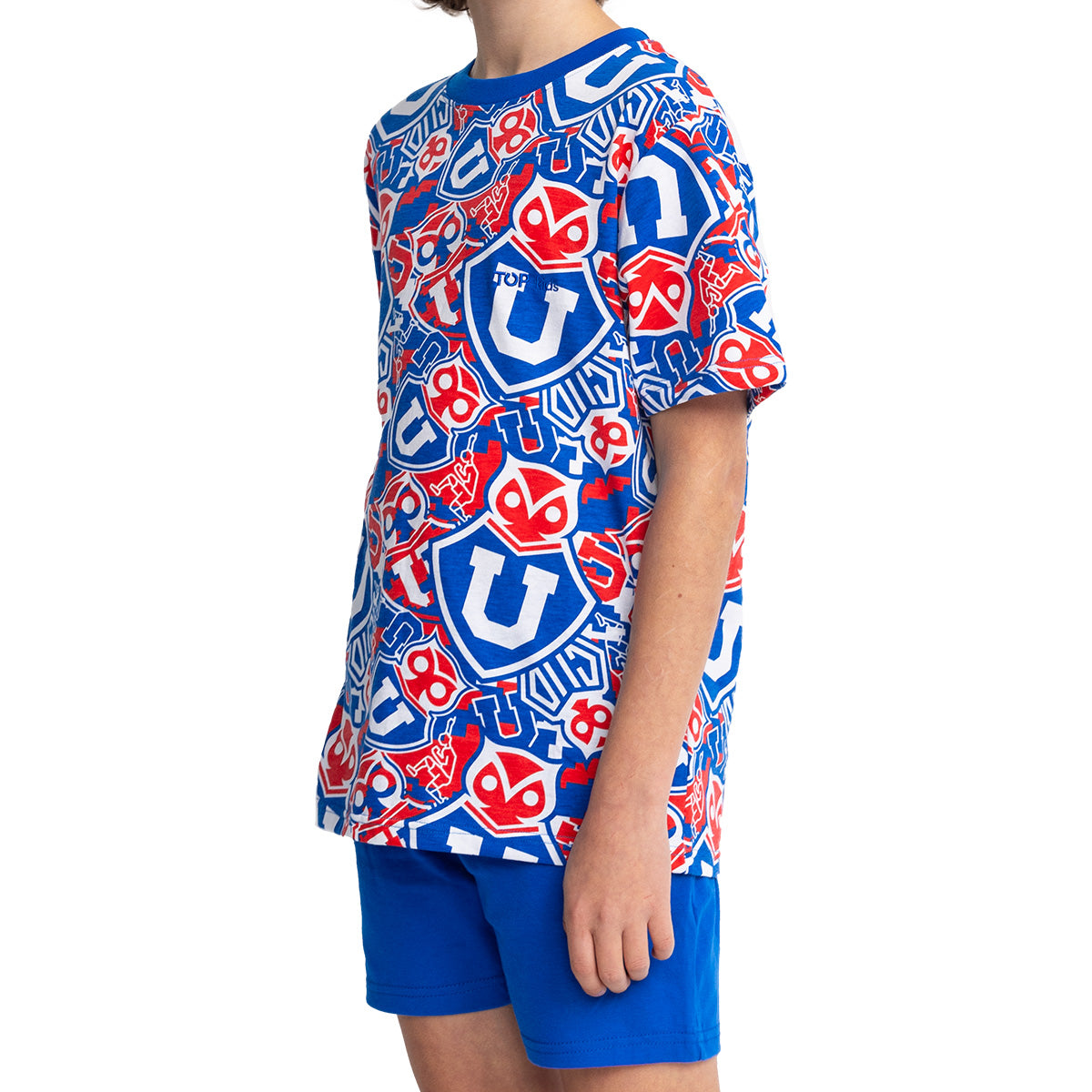 Pijama Nino Algodon Verano Universidad de Chile C1 Top Underwear