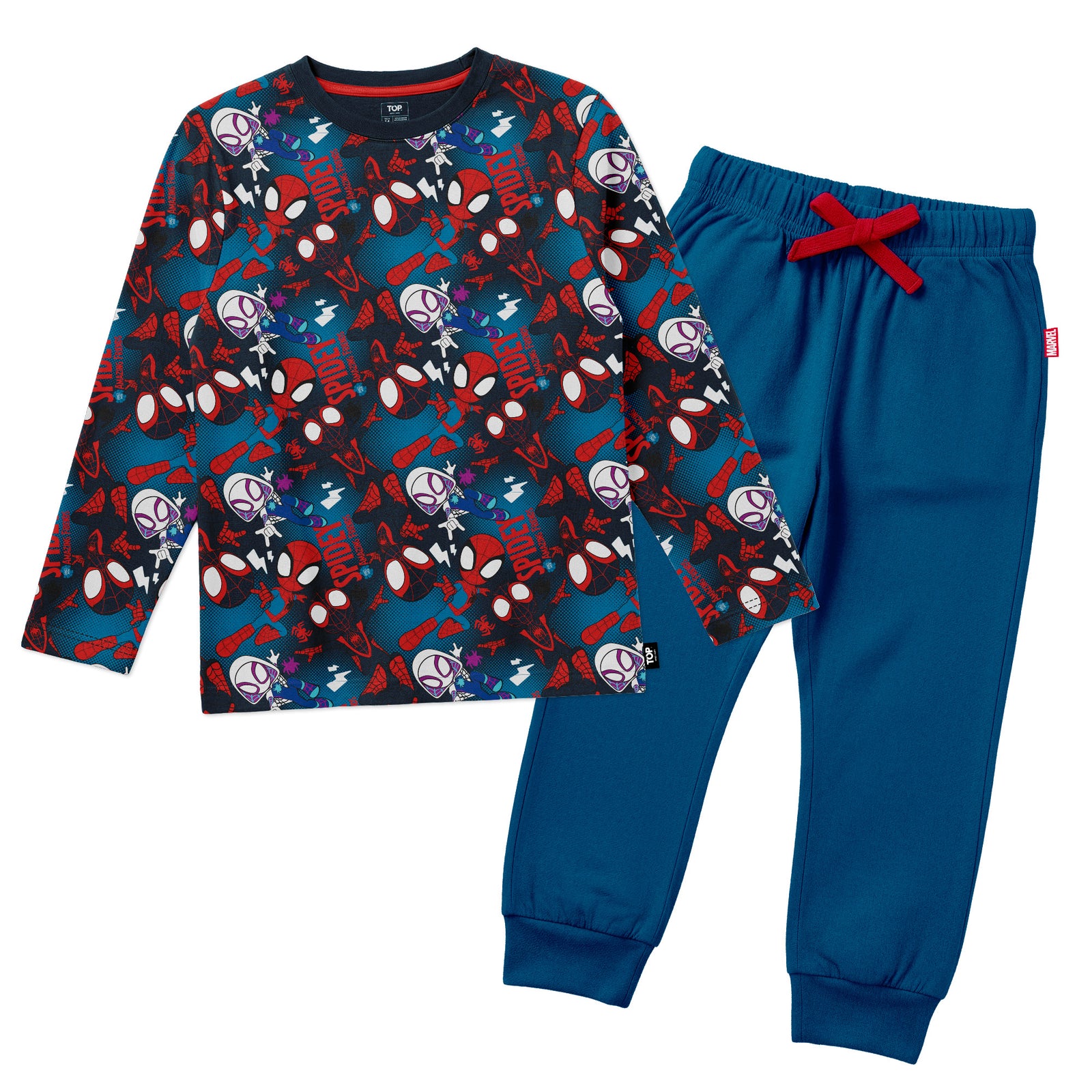 Pijama Largo Invierno Niño Algodón Marvel C1