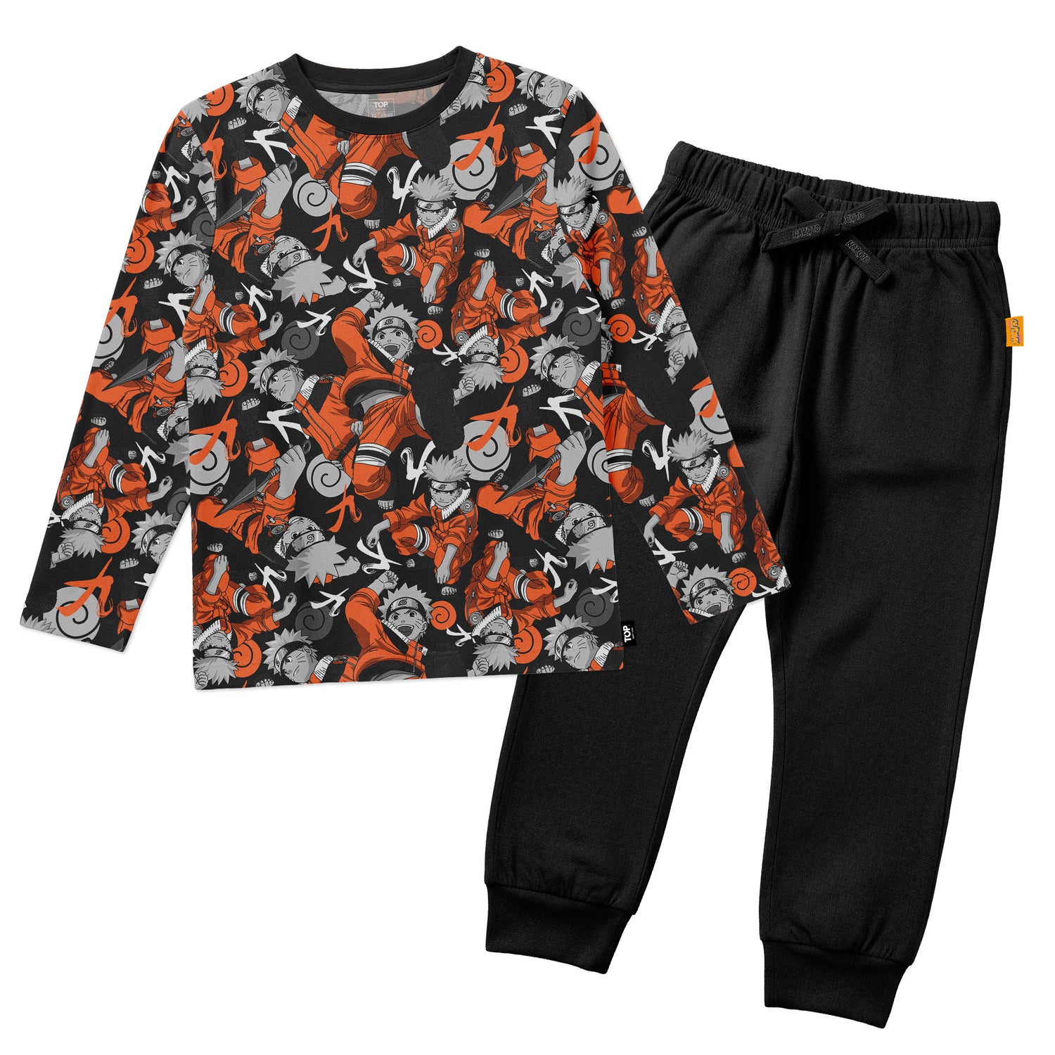 Pijama Largo Invierno Niño Algodón Naruto C1