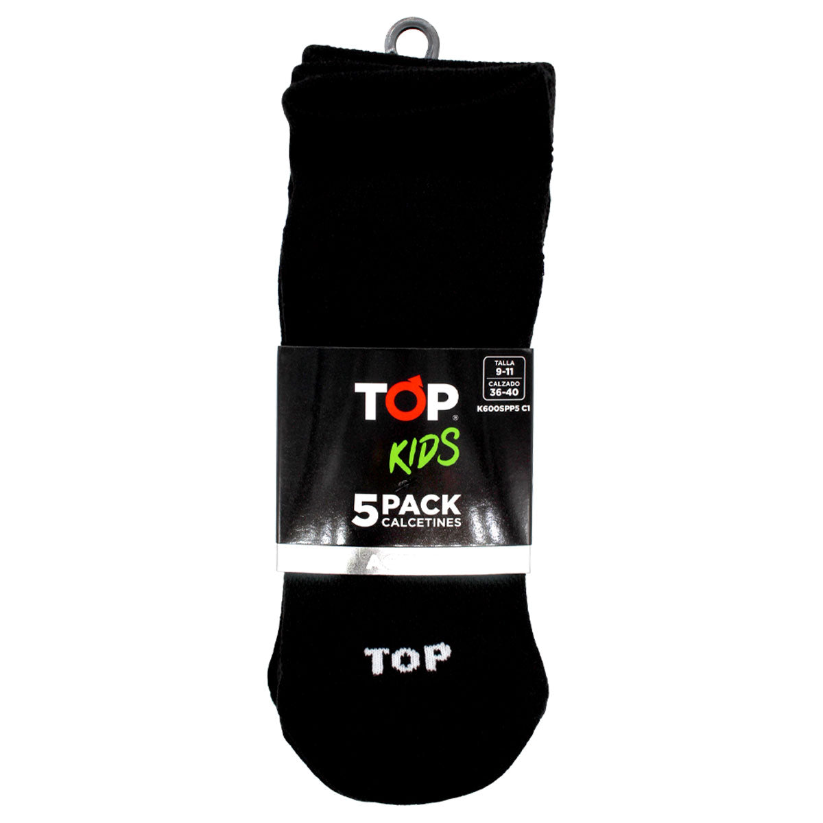 Calcetines Niño Deportivos Tobilleros Negros Pack 5 C1