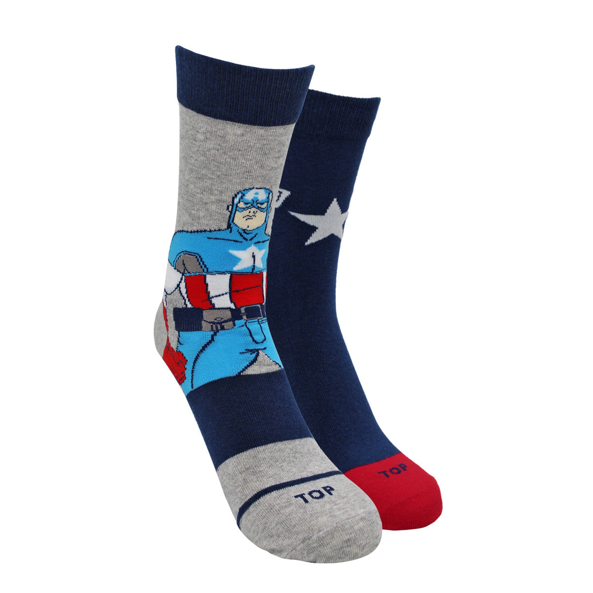 Calcetines Largos Niño Algodón Marvel Capitán América Pack 2 C3