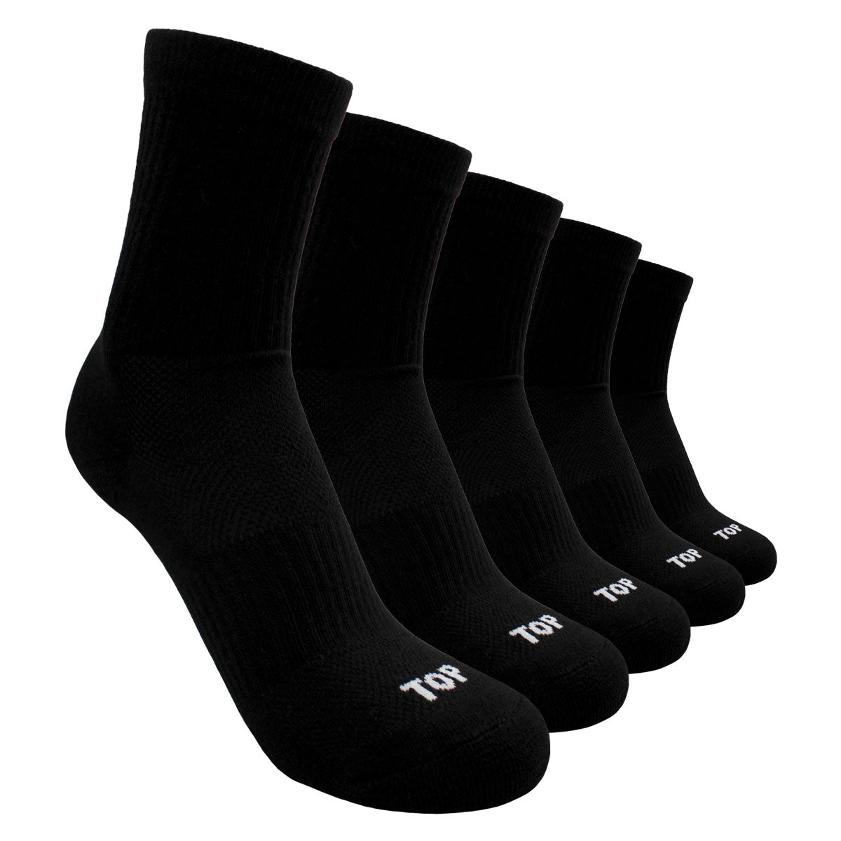 Calcetines Niño Deportivos Largos Negros Pack 5 C1