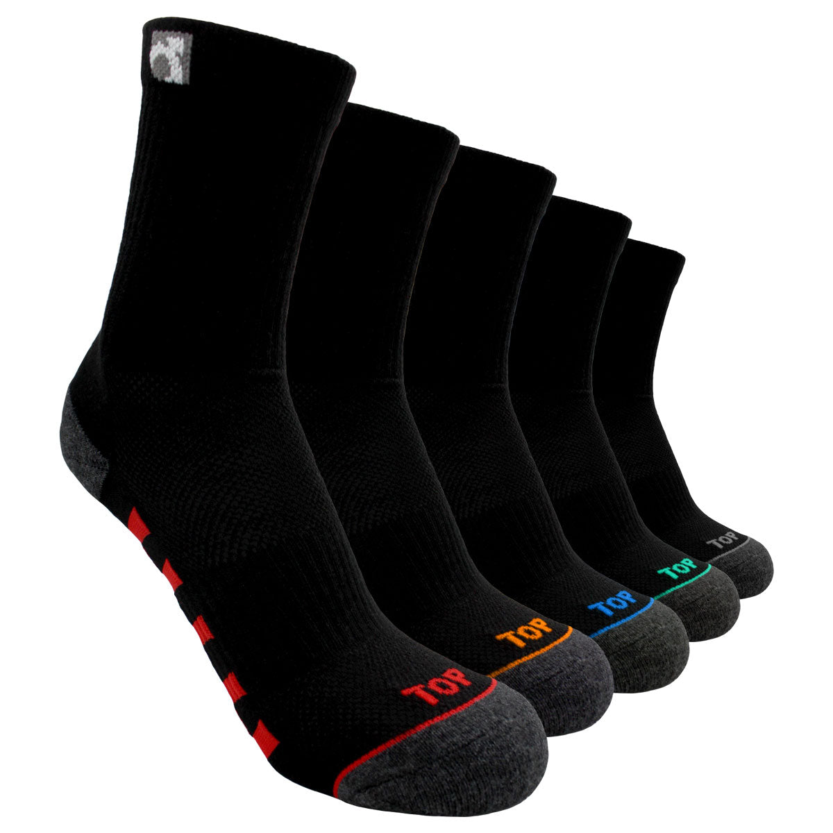 Calcetines Niño Deportivos Largos Negros Pack 5 C2