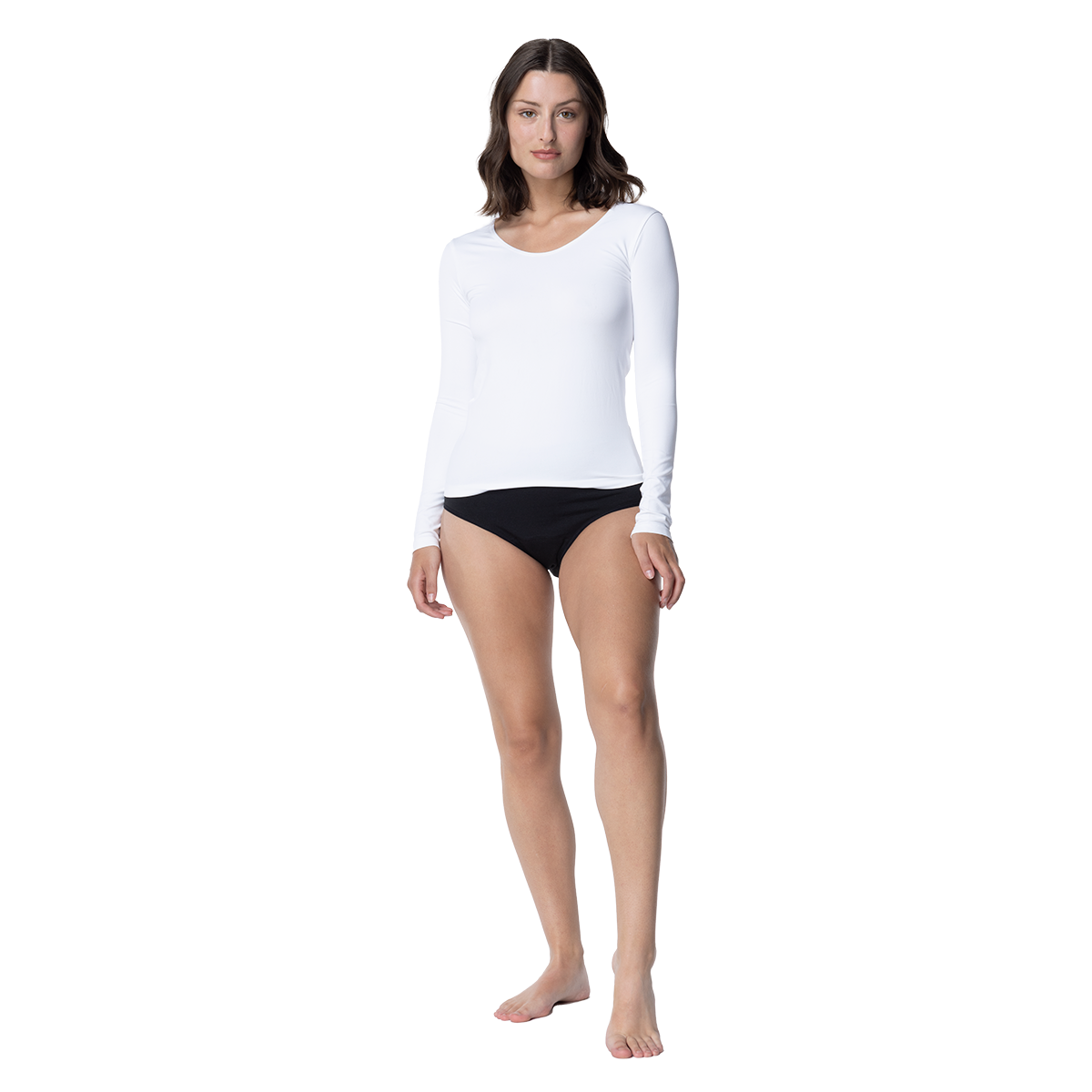 Camiseta Microfibra Manga Larga Mujer C2 Escote Redondo