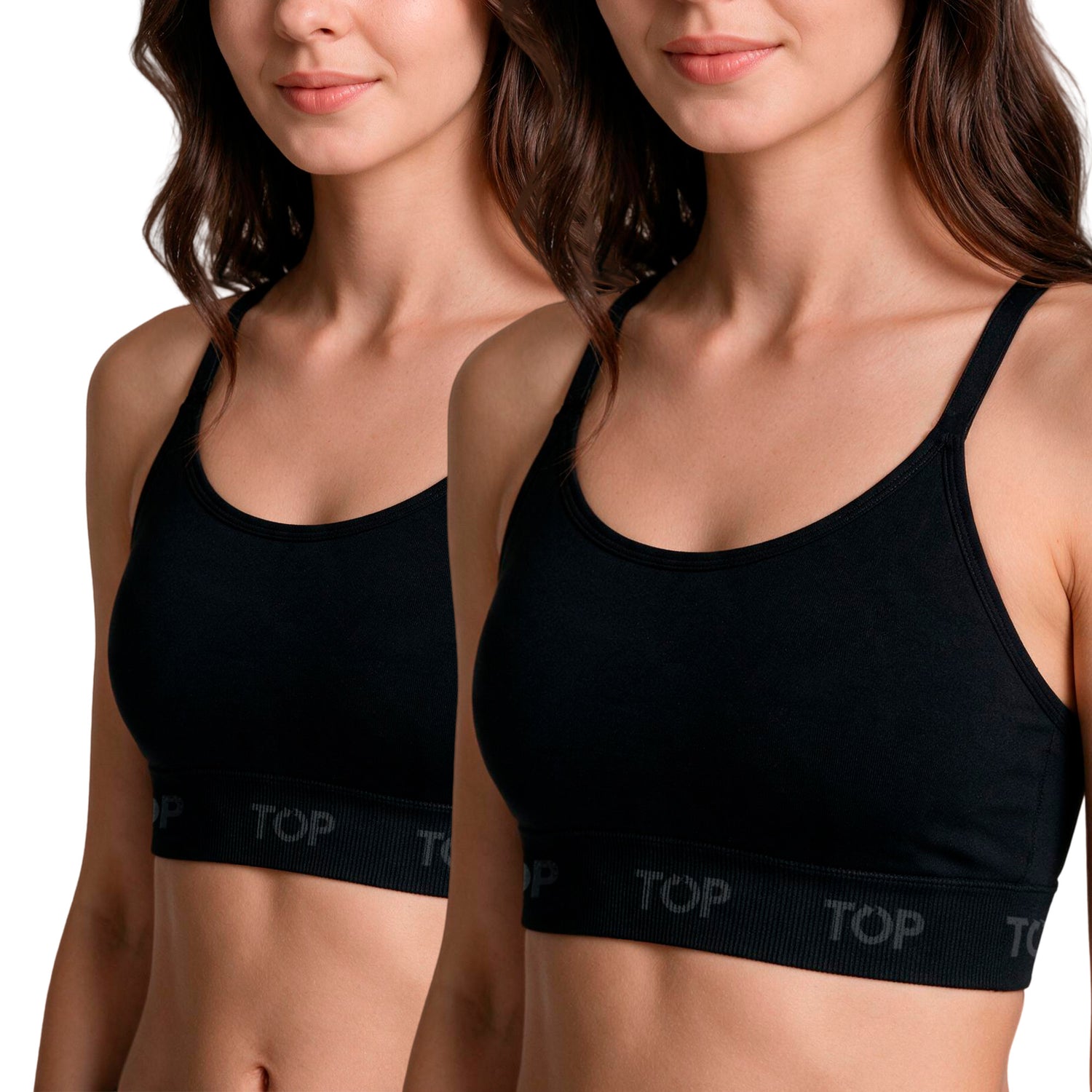 Peto Mujer Pack 2 Microfibra Pretina Ancha C1