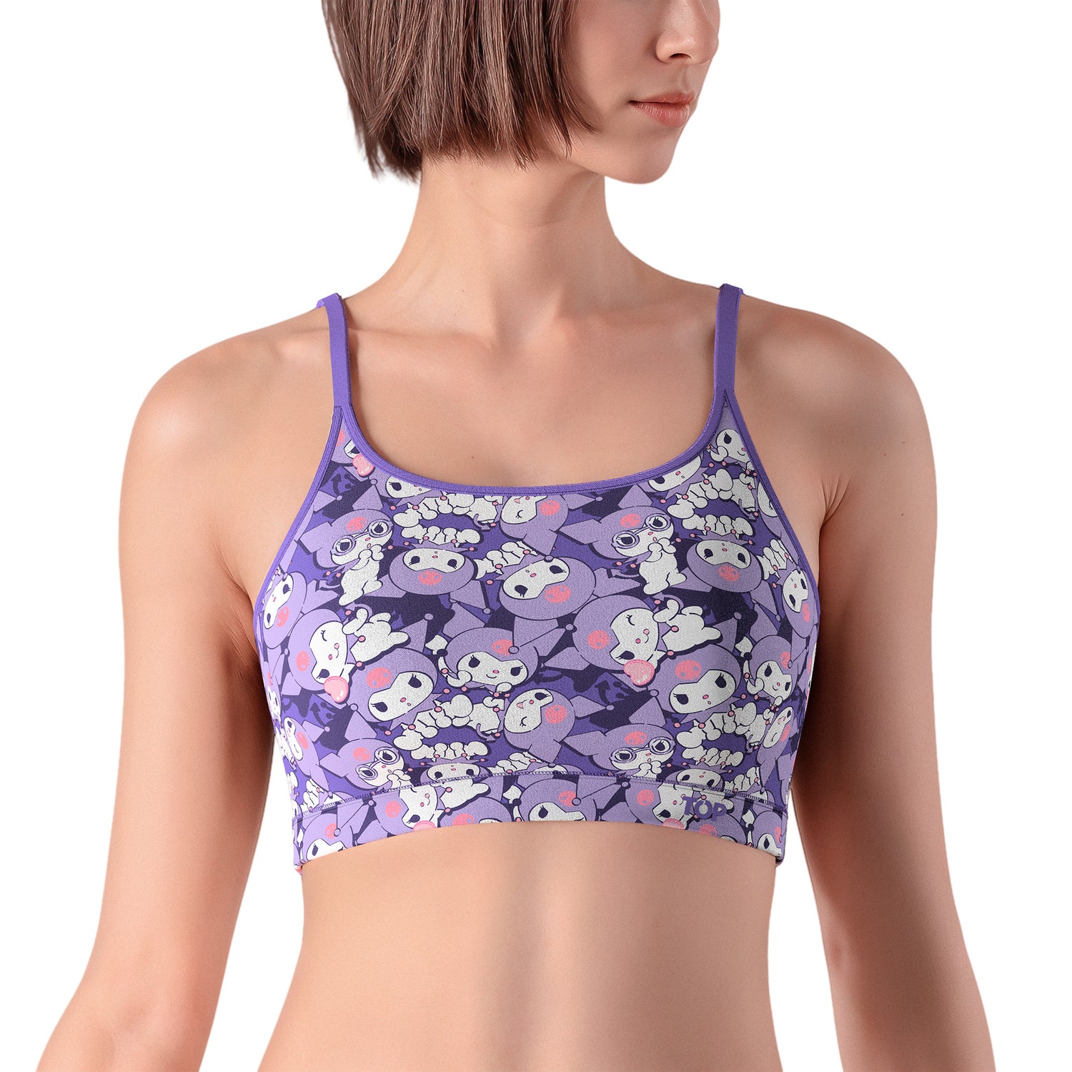 Peto Mujer Algodón Con Pads Removibles Kuromi C3