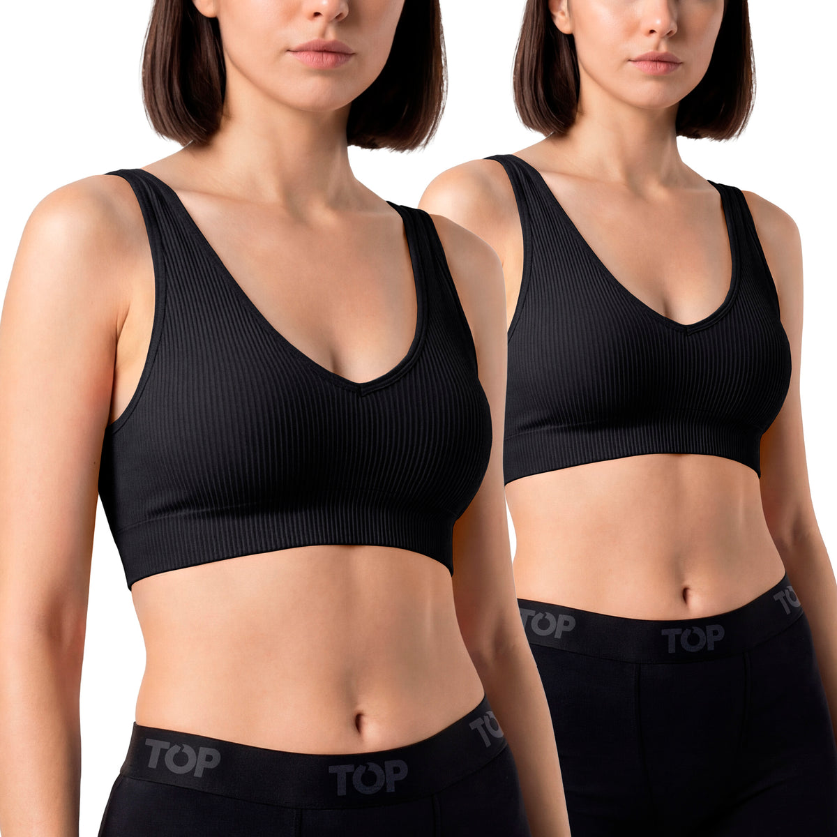 Pack 2 Petos Mujer Microfibra Con Relleno C3