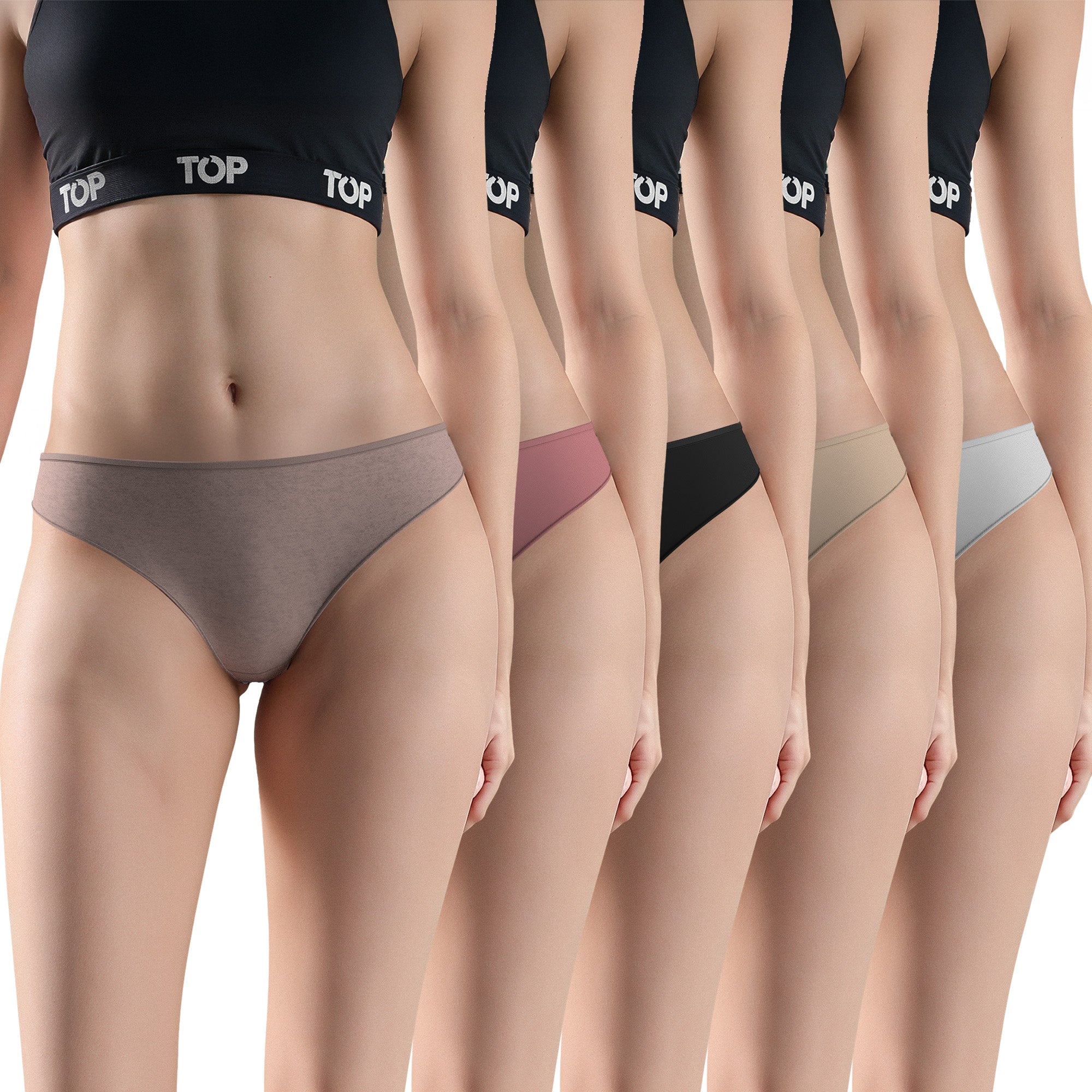 Calzón Bikini Algodón Sin Elástico Pack 5 C1