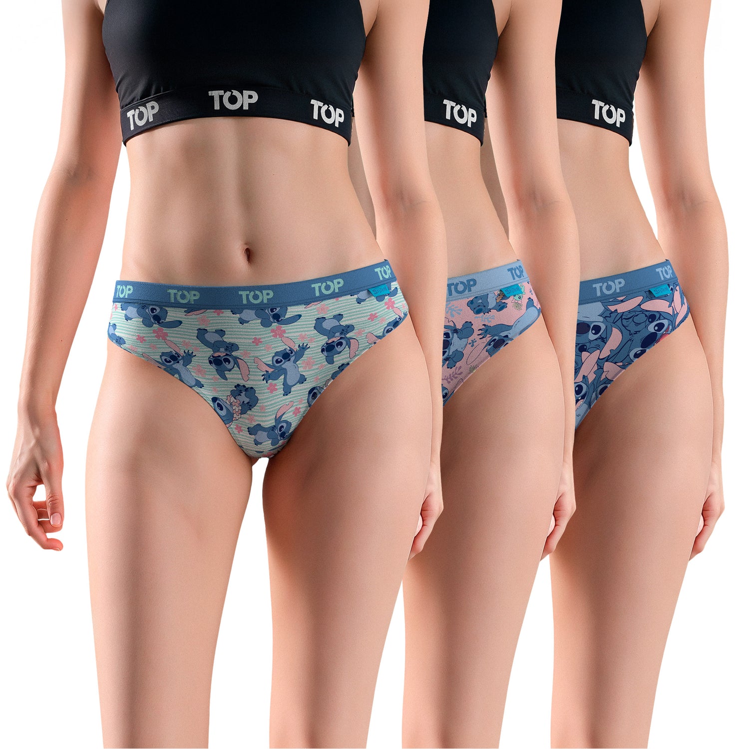 Calzón Bikini Algodón Pack 3 Stitch C1