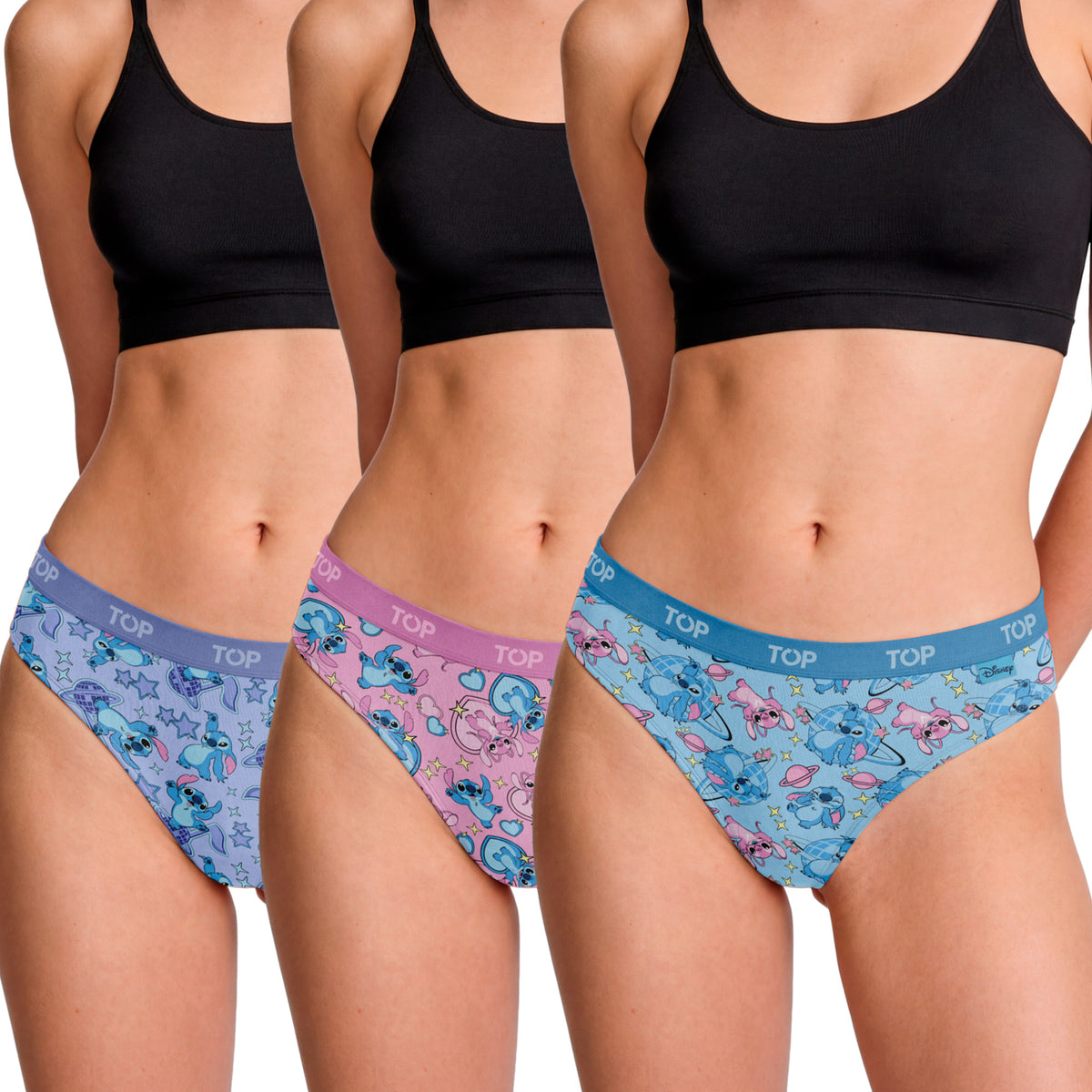 Calzón Bikini Algodón Pack 3 Stitch C6