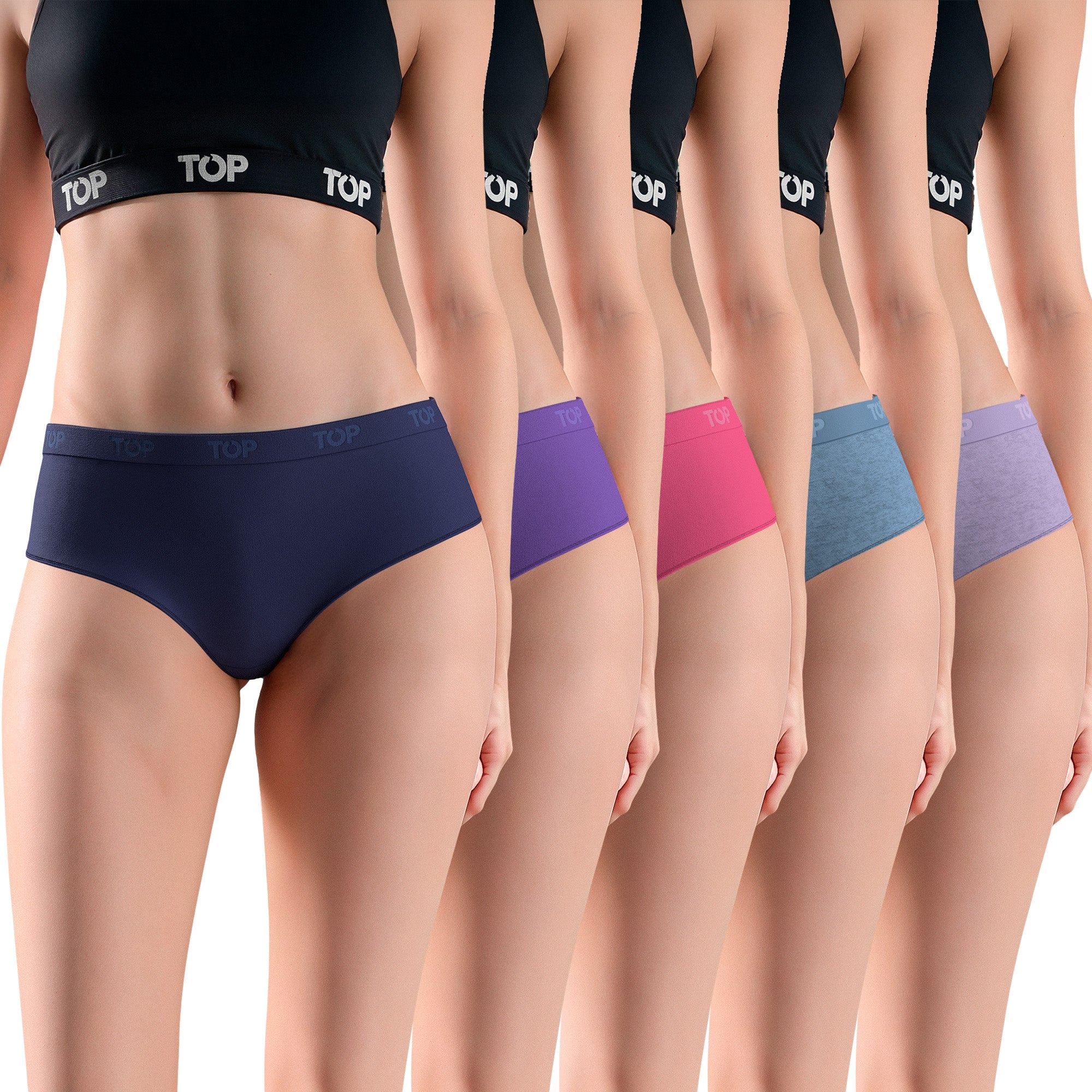 Calzón Pantaletas Algodón Con Elástico Pack 5 C2