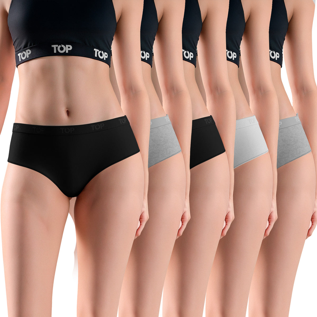 Calzón Pantaletas Algodón Con Elástico Pack 5 C2