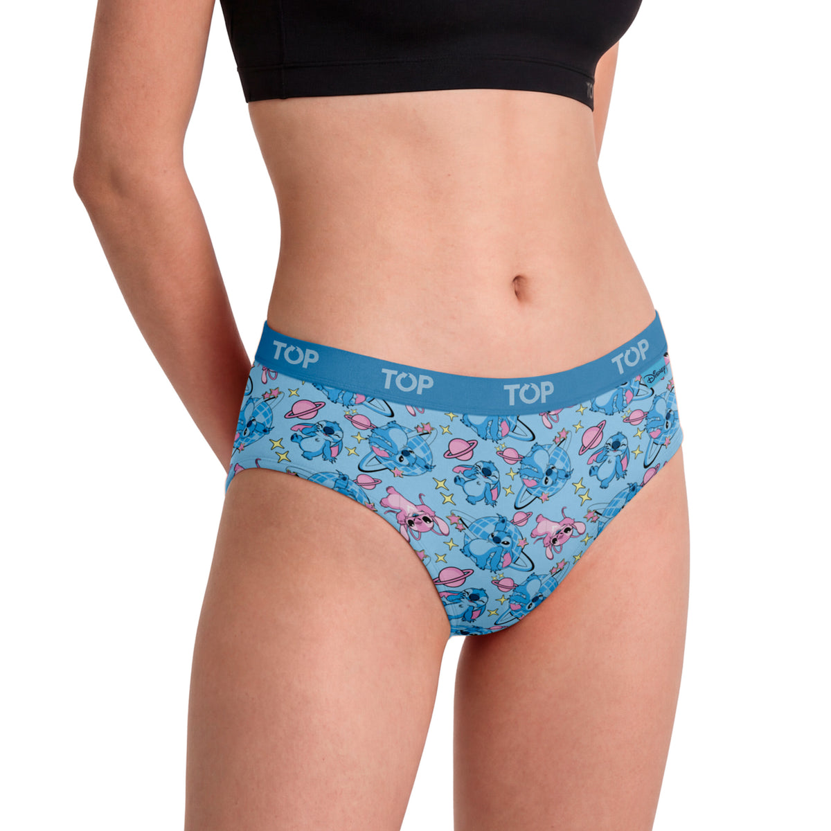 Calzón Pantaletas Algodón Con Elástico Pack 3 Stitch C5