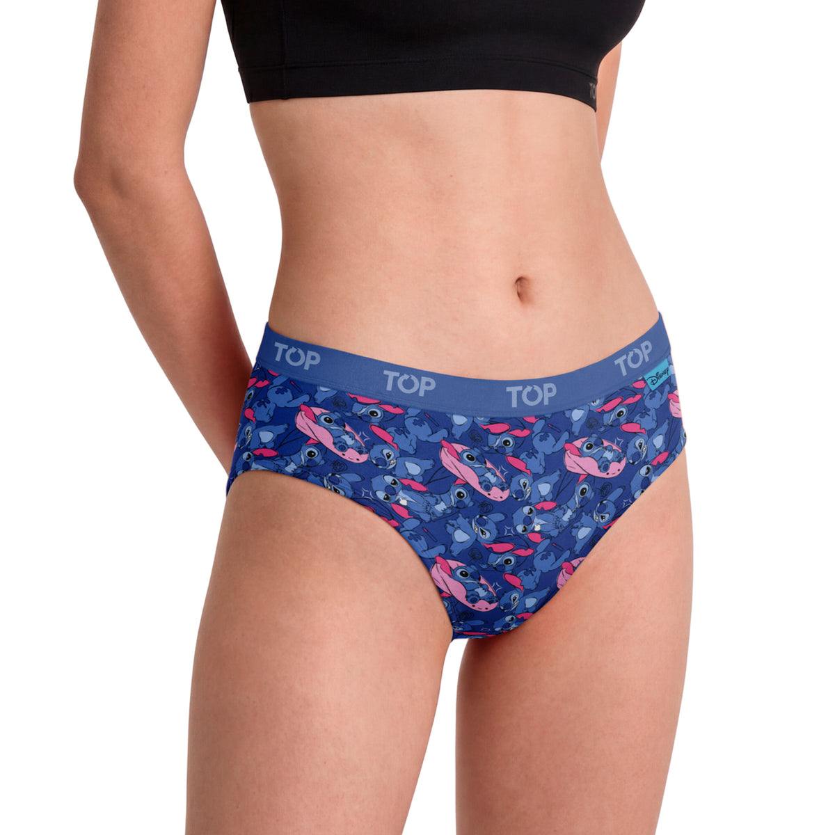 Calzón Pantaletas Algodón Con Elástico Pack 3 Stitch C6