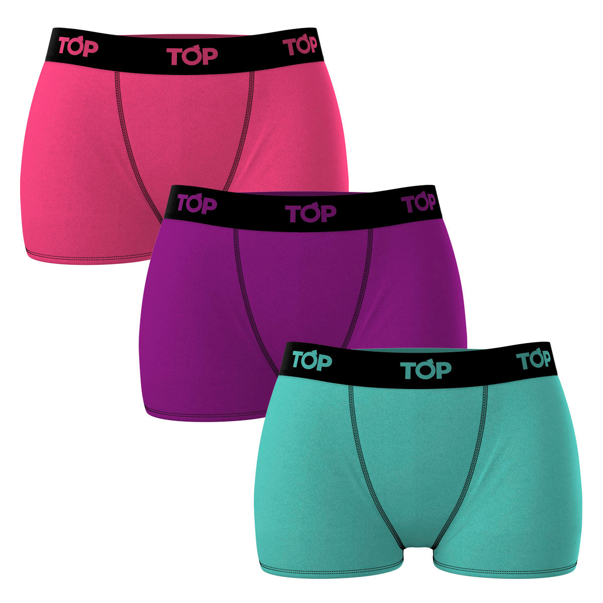 Bóxer Corto MUJER Modal Pack 3 C1 - Top Underwear