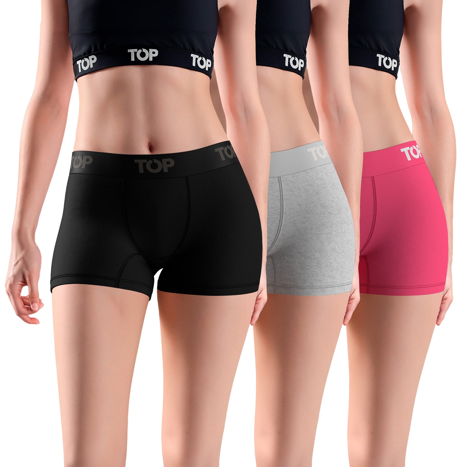 Bóxer Corto MUJER Algodón Pack 3 C6