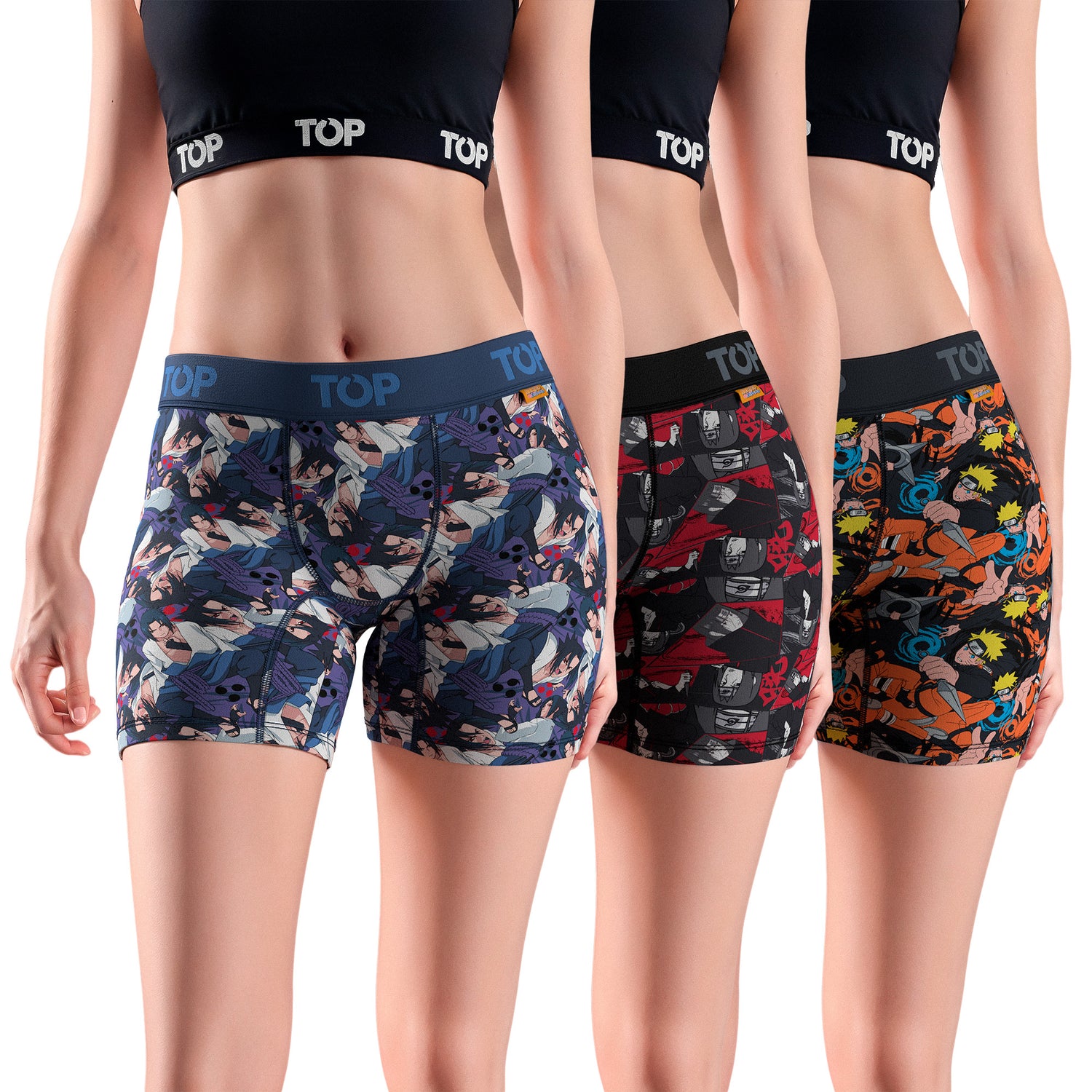 Bóxer Mujer Algodón Naruto Shippūden Pack 3 C2