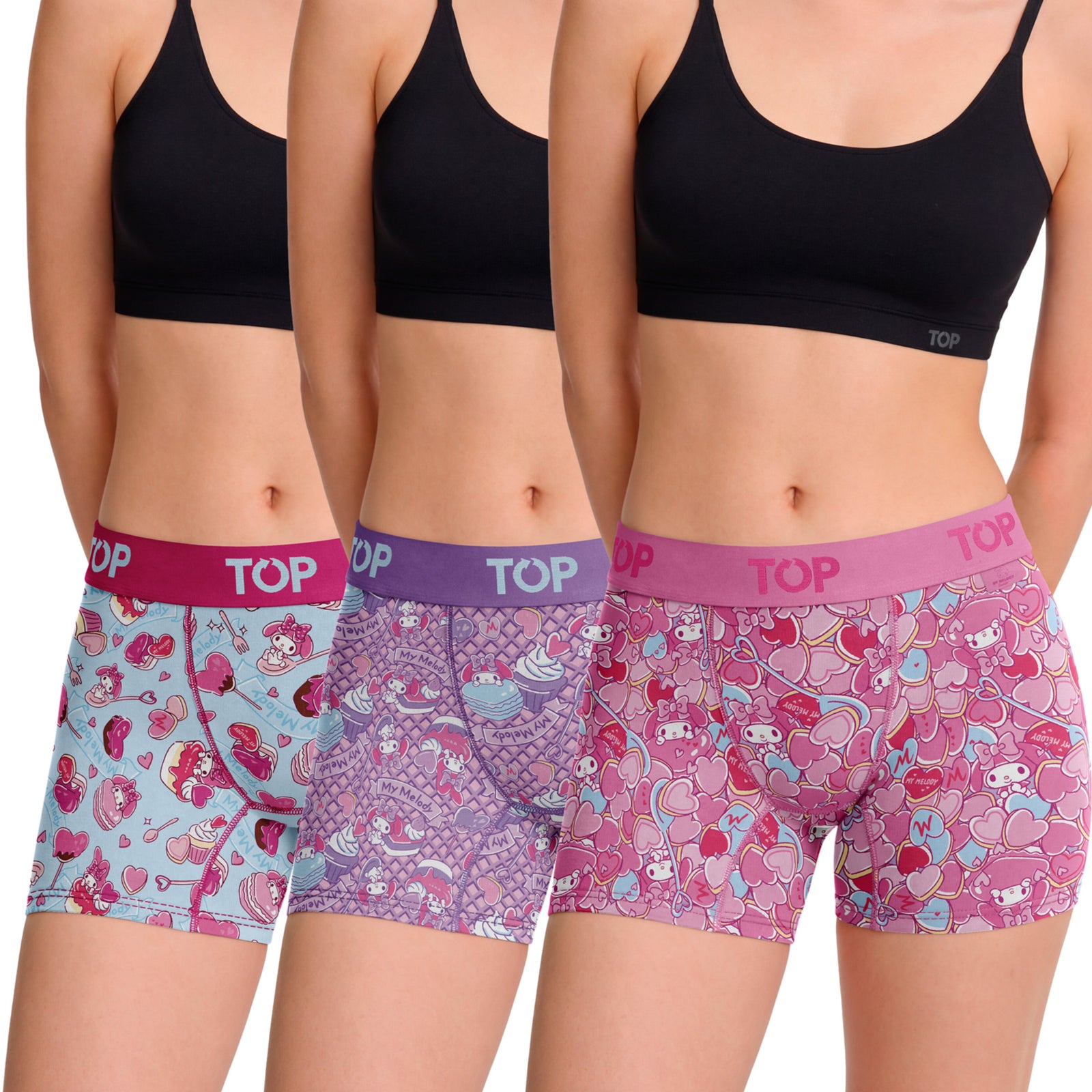 Bóxer Medio MUJER Algodón Pack 3 My Melody C13