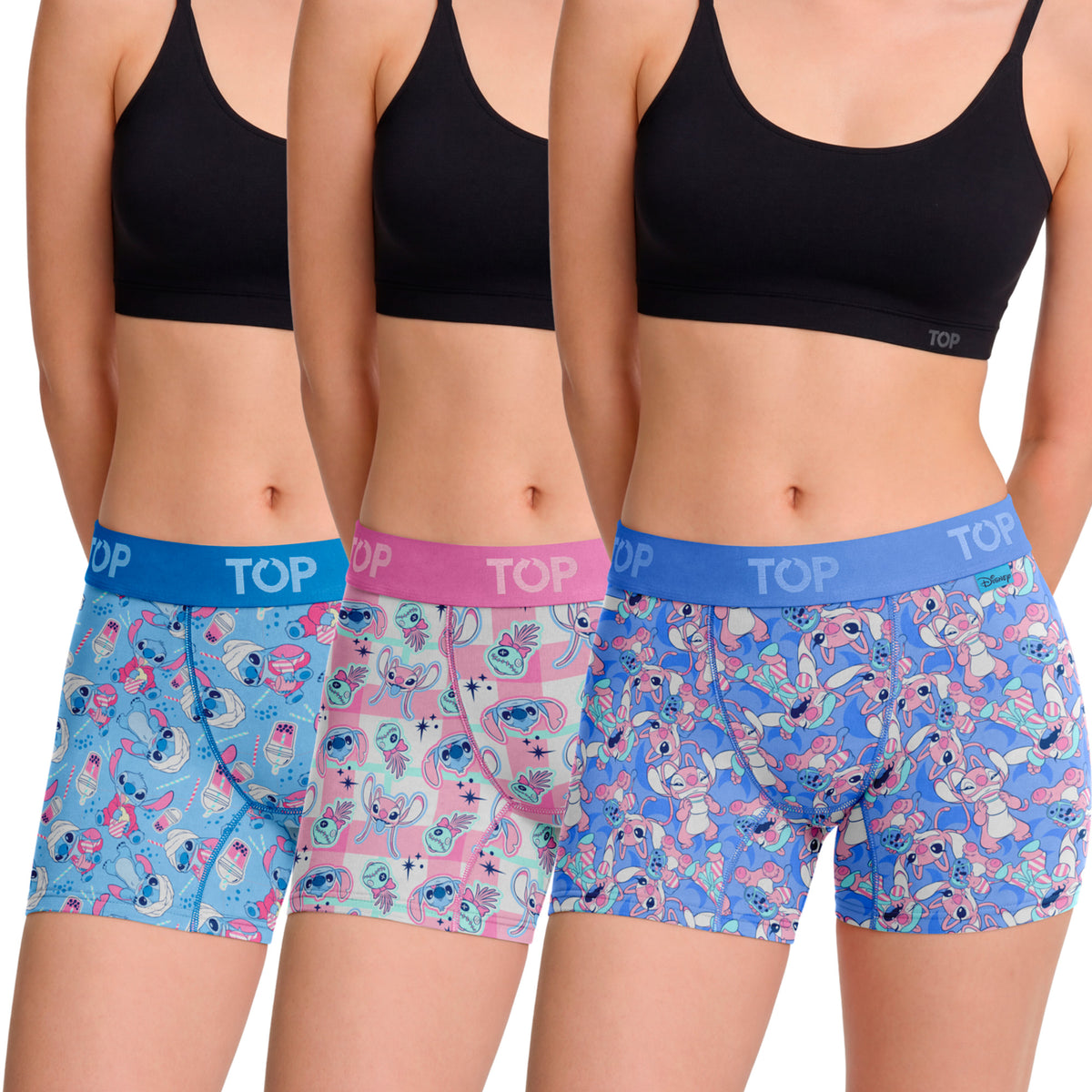 Bóxer Medio MUJER Algodón Pack 3 Stitch C8