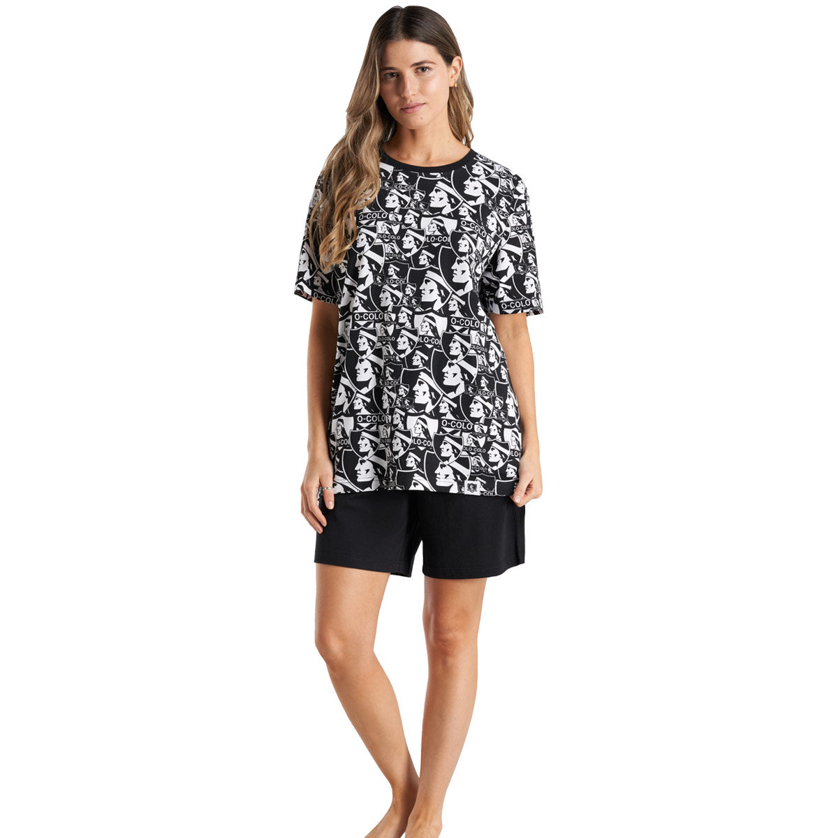 Pijama Algodón Mujer Verano Colo Colo C1