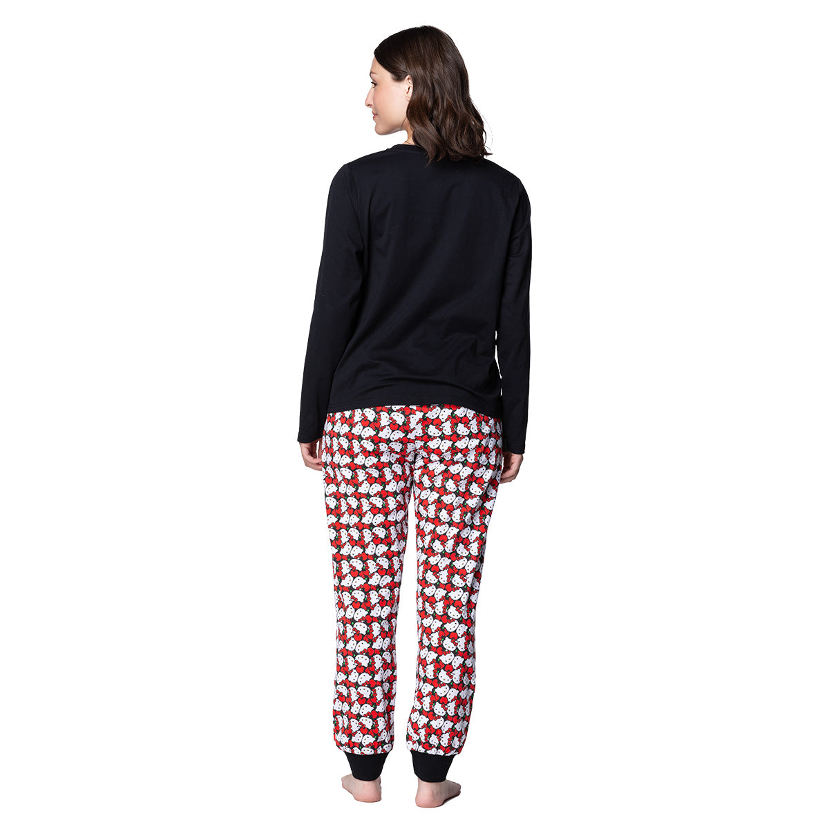 Pijama Largo Mujer Algodón Invierno Hello Kitty C2
