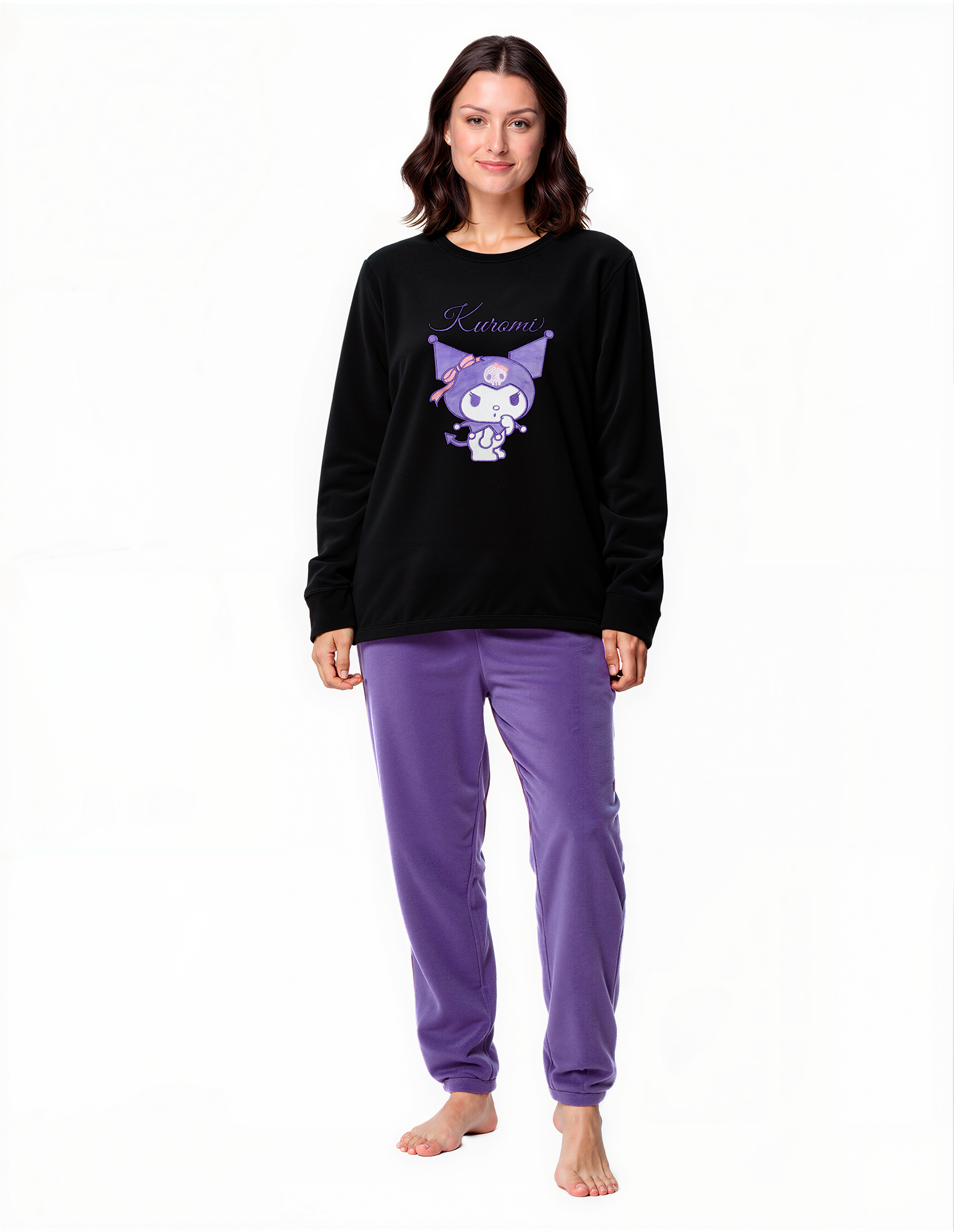 Pijama Invierno Mujer Micropolar Kuromi C2