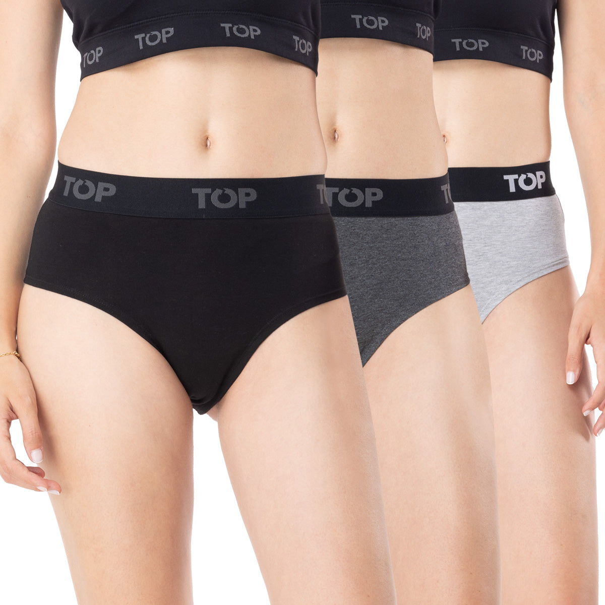 Calzón Hikini Algodón con Elástico Pack 3 C2