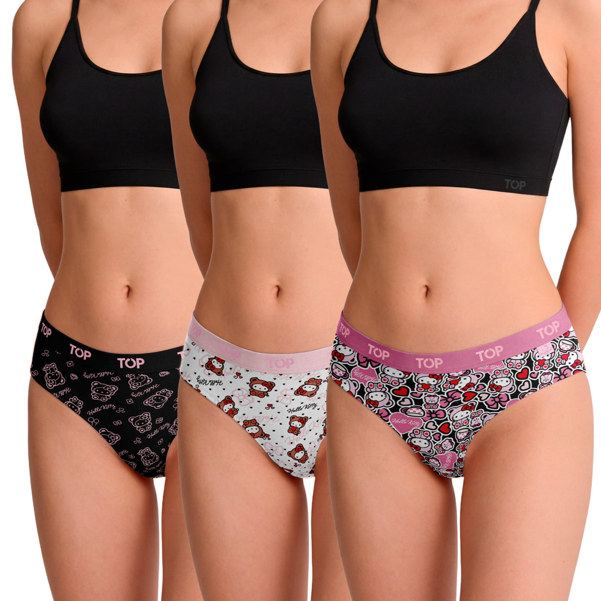 Calzón Culotte Algodón Pack 3 Hello Kitty C3