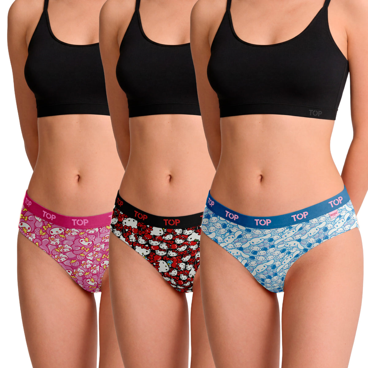 Calzón Culotte Algodón Pack 3 Hello Kitty C4