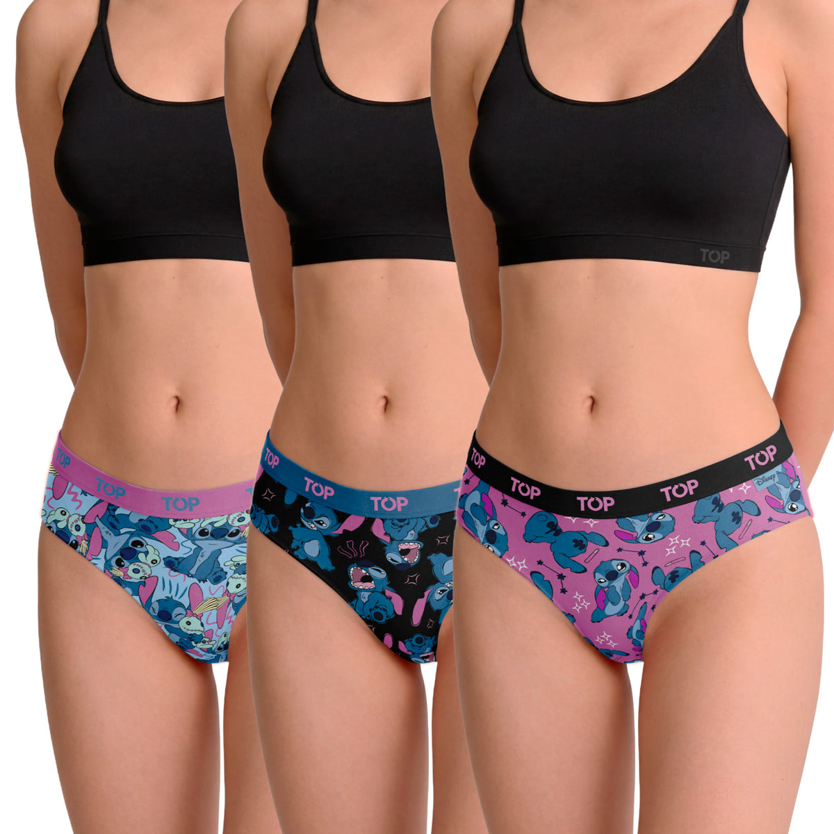 Calzón Culotte Algodón Pack 3 Stitch C3