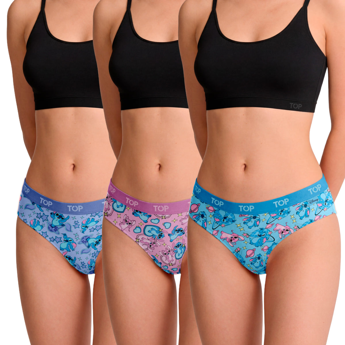 Calzón Culotte Algodón Pack 3 Stitch C4