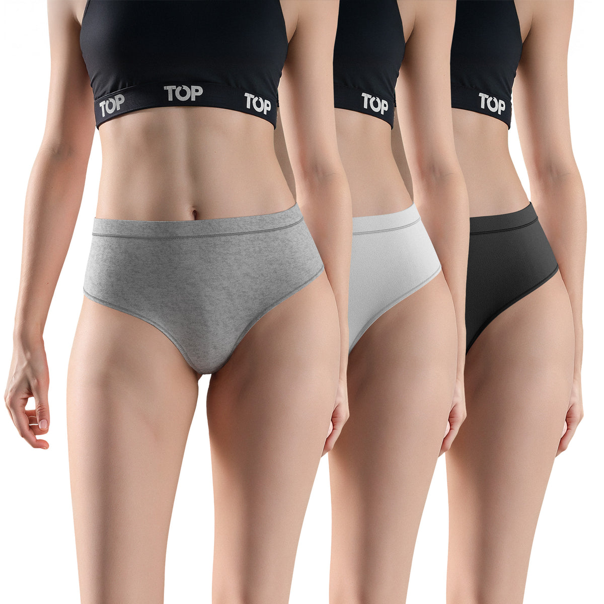 Calzón Pantaleta Alta Algodón Pack 3 C2