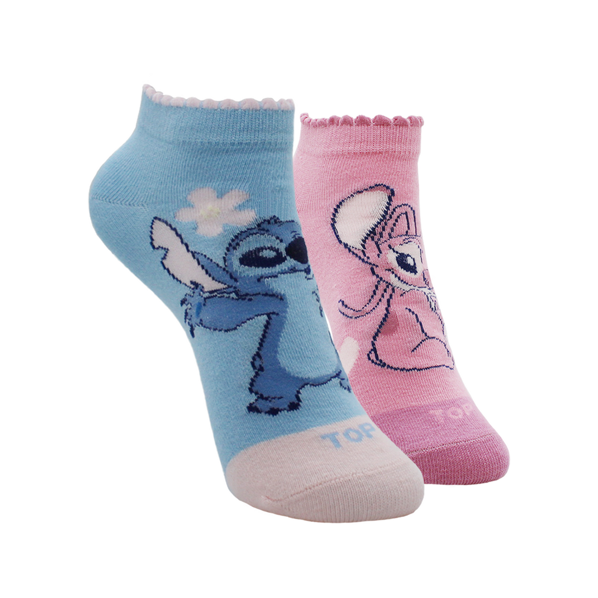 Calcetines Tobilleros Mujer Algodón Pack 2 Stitch C1