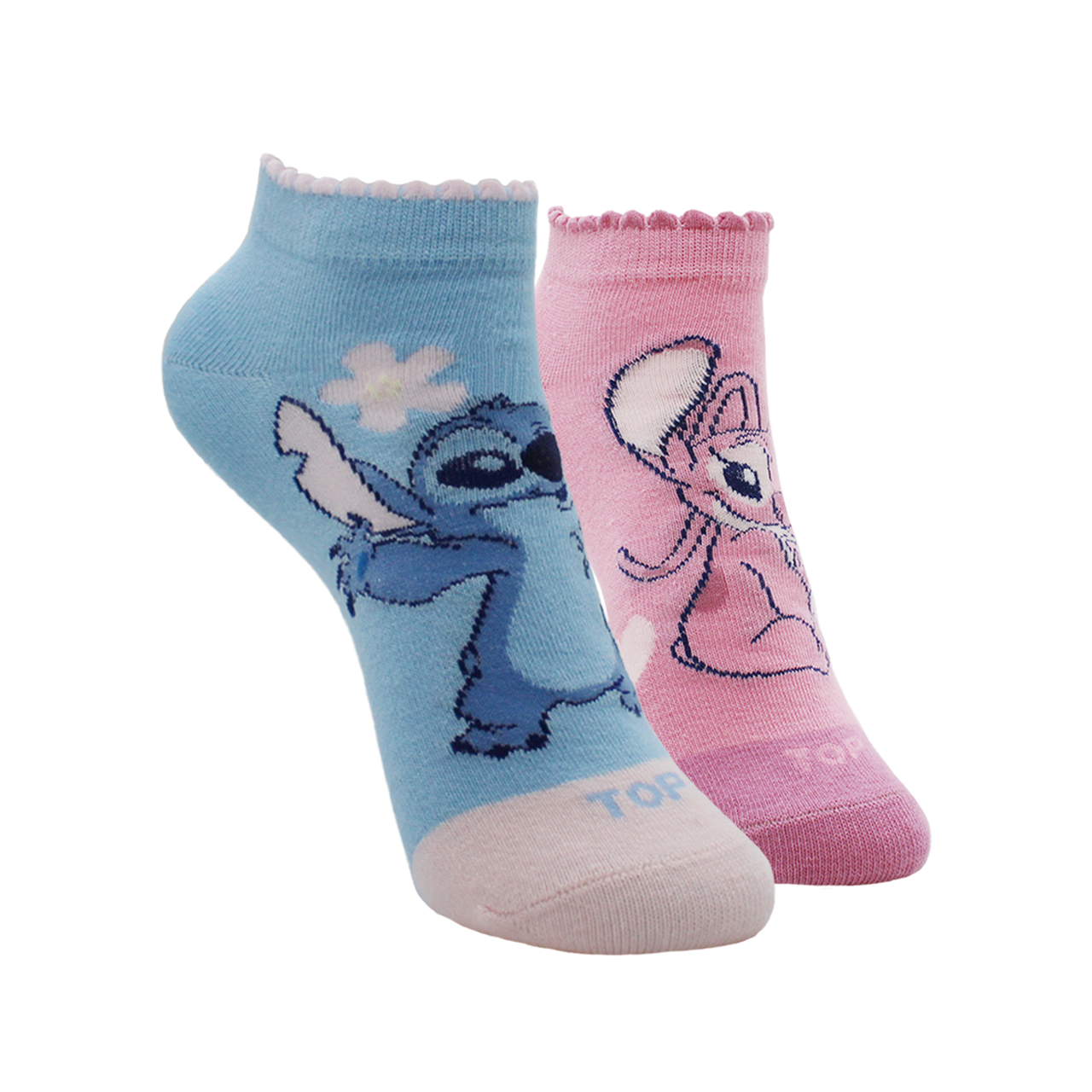 Calcetines Tobilleros Mujer Algodón Pack 2 Stitch C1