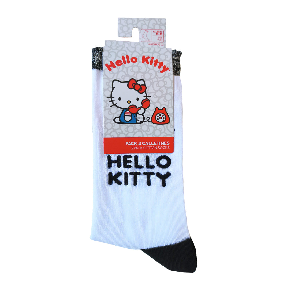 Calcetines Largos Mujer Algodón Pack 2 Hello Kitty C2
