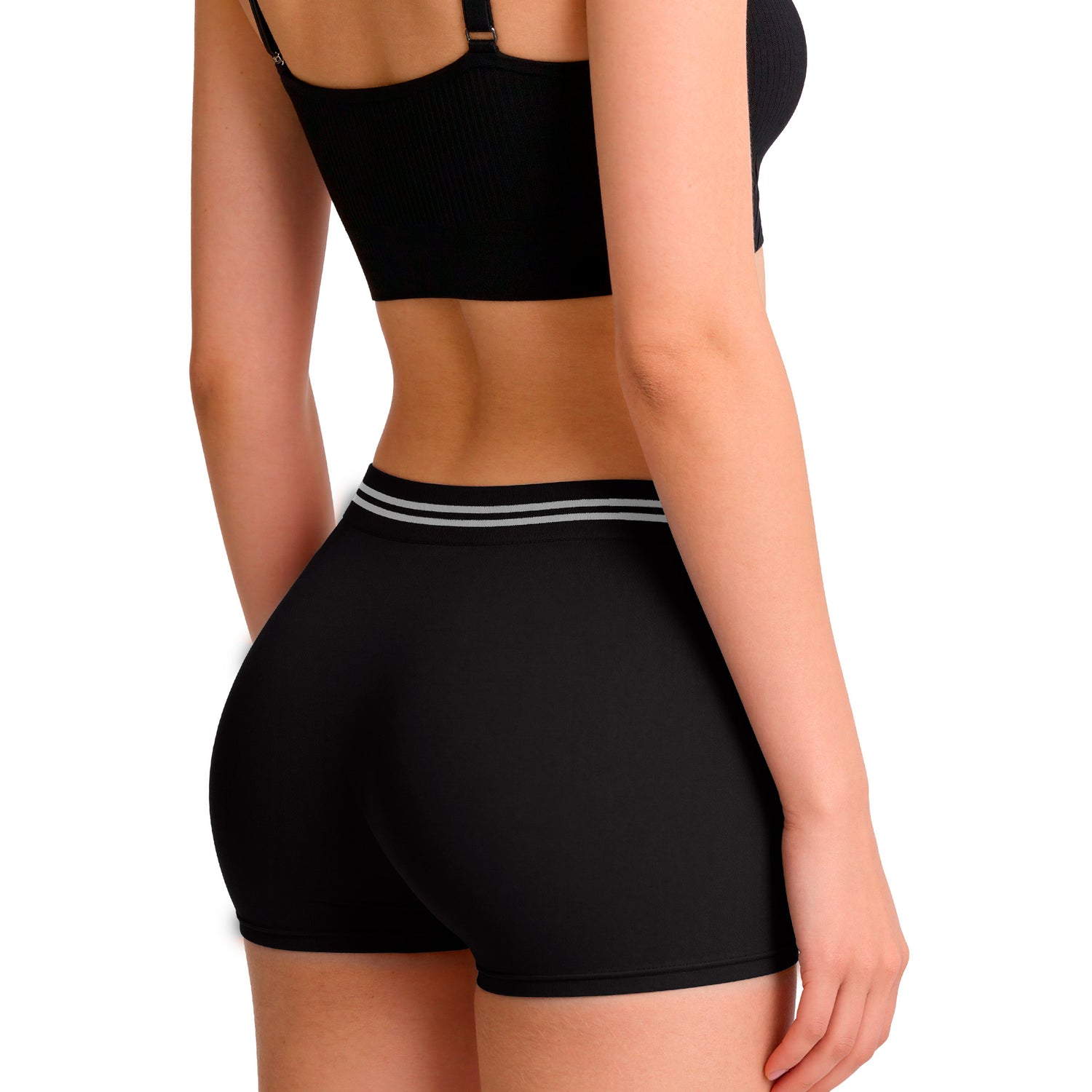 Bóxer Corto Mujer Sin Costura Microfibra Con Elástico Pack 3 Active C1