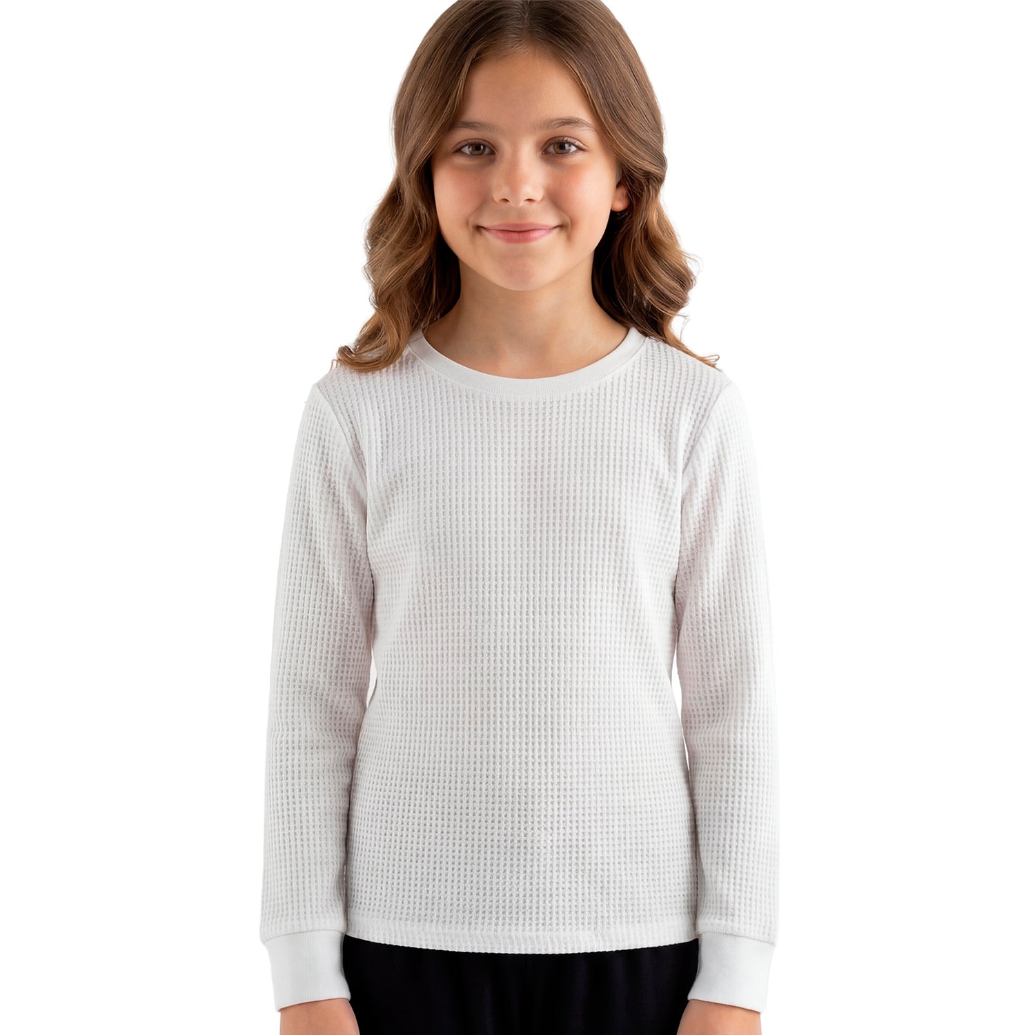 Camisetas Blancas Pack 2 Manga Larga Niña C1